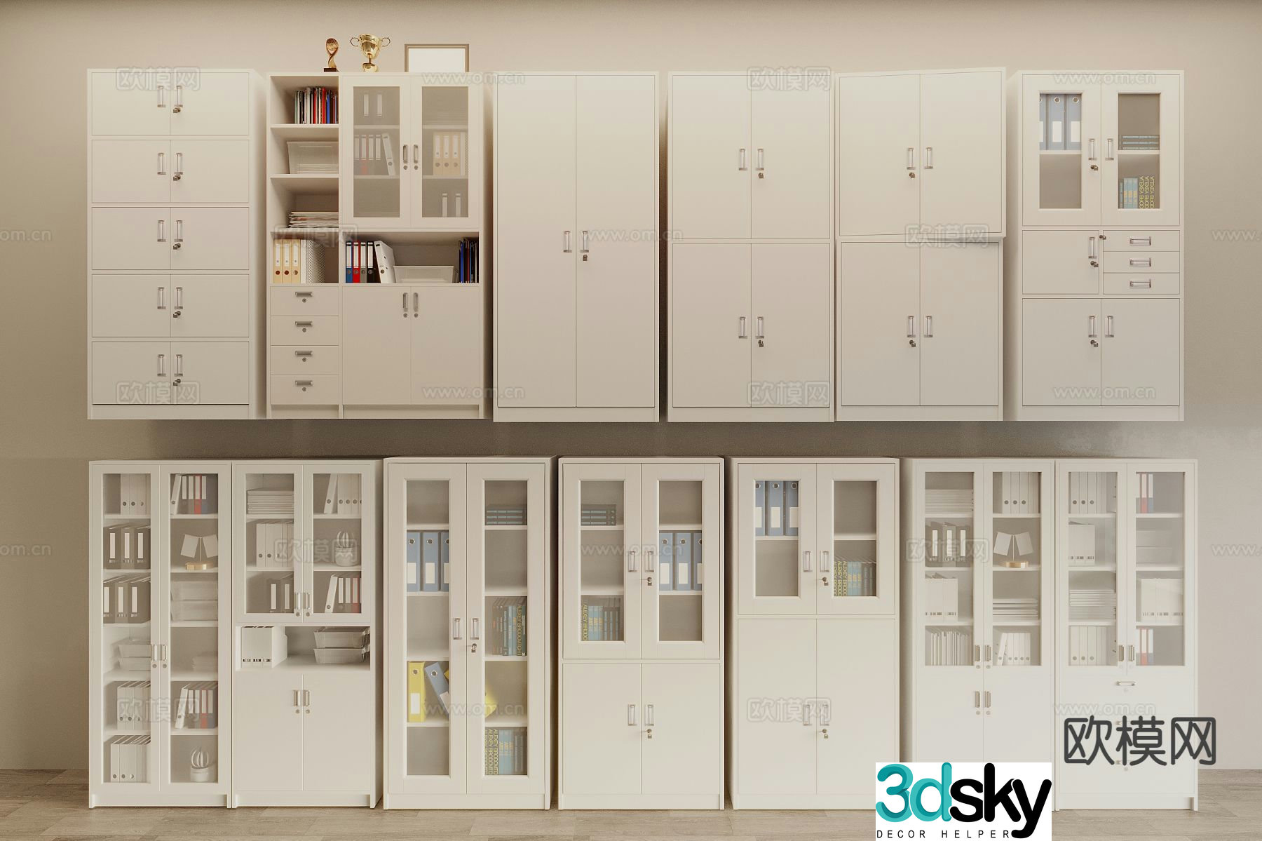 Modern filing cabinet filing cabinet information cabinet 3d model