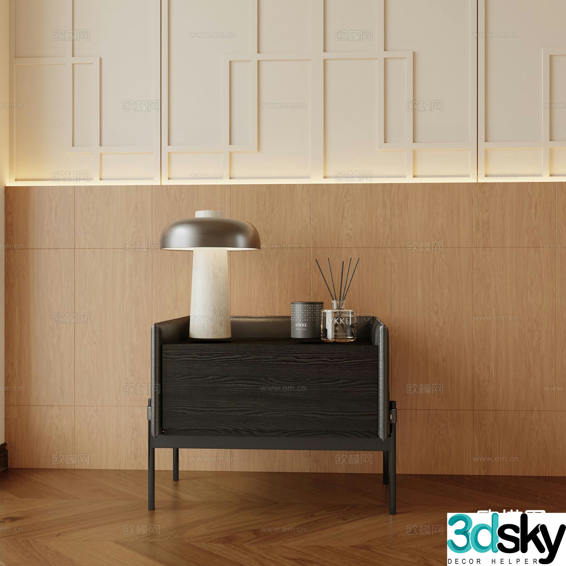 Modern bedside table 3d model