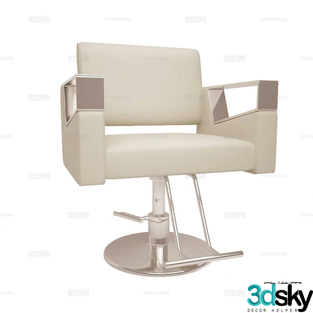 Modern functional chair Beauty chair Barber chair 3d model