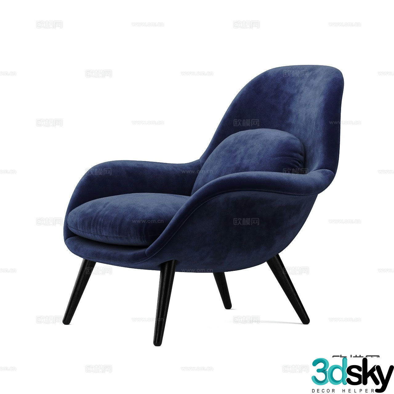 Modern leisure chair sofa chair 3d model