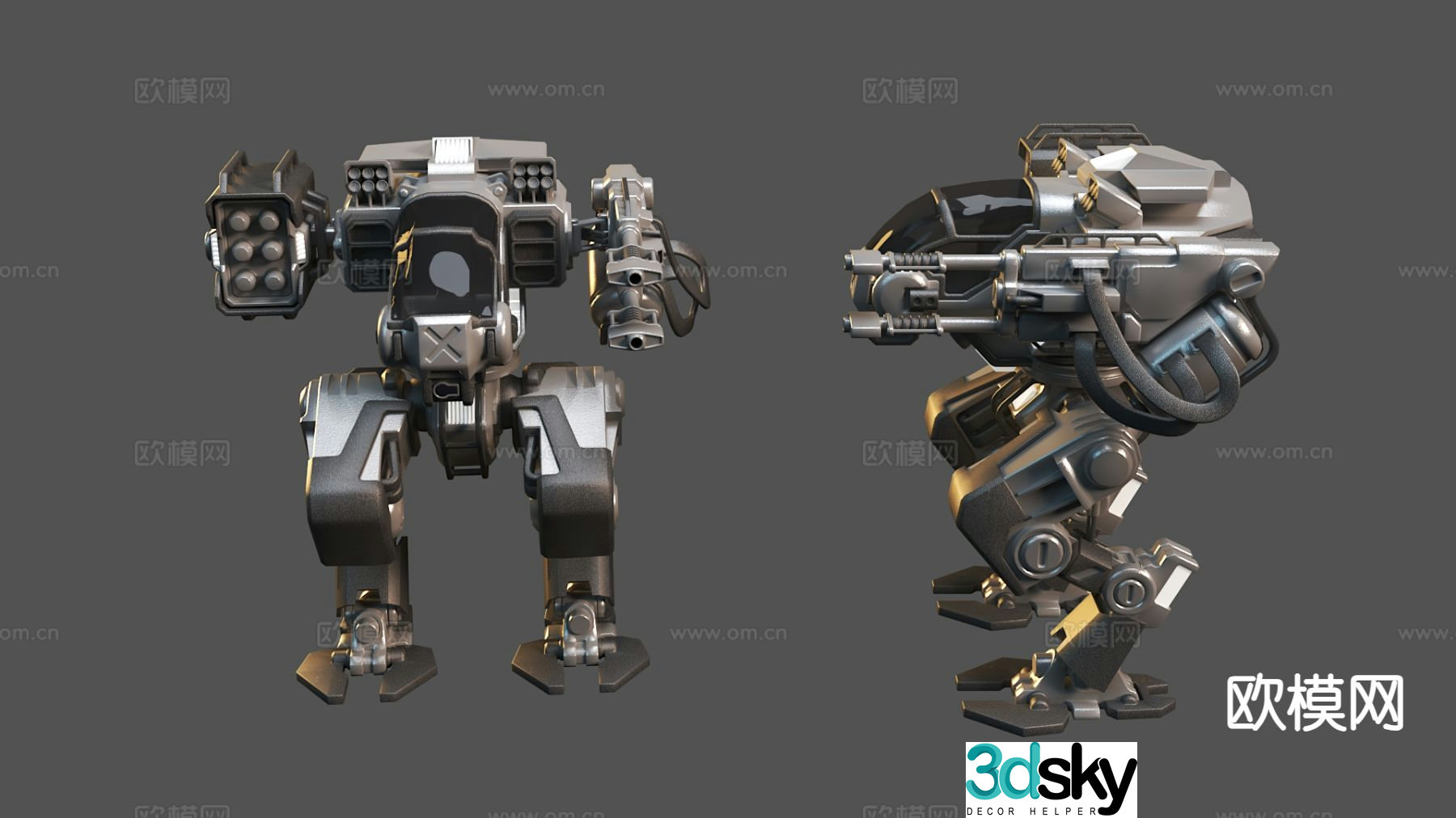 Battle mech robot 3d model