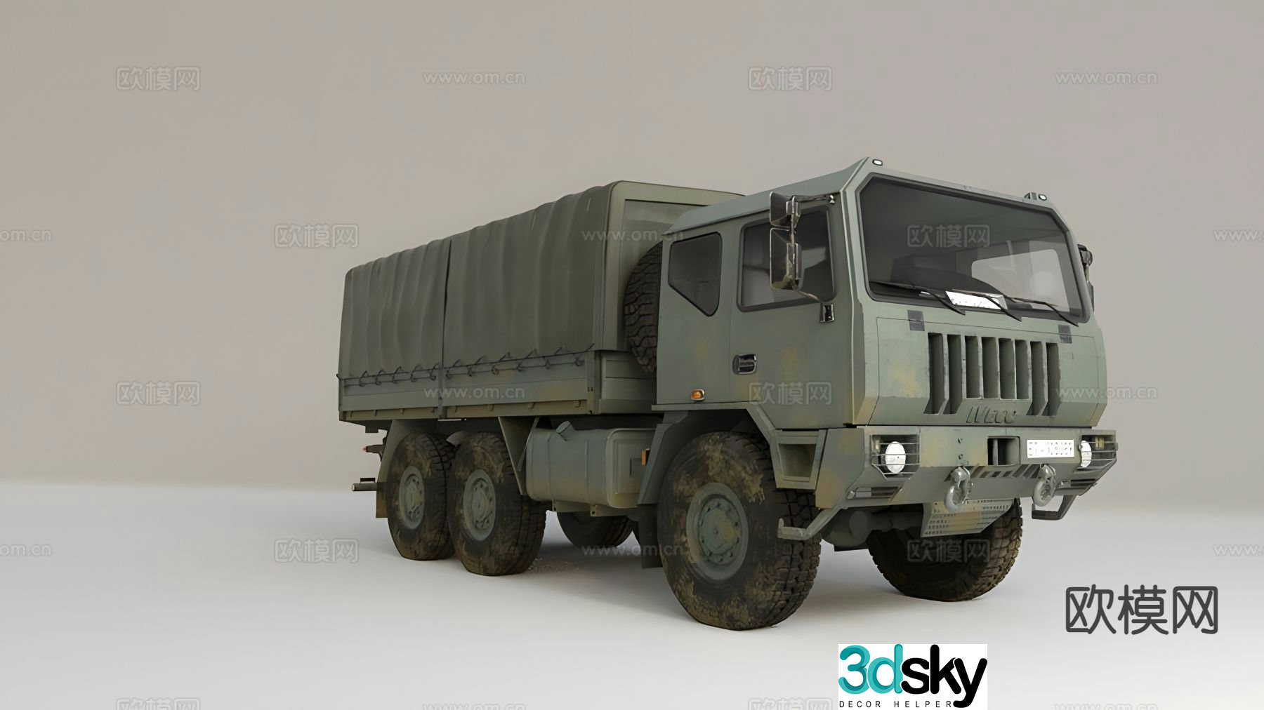 military truck iveco 3d model