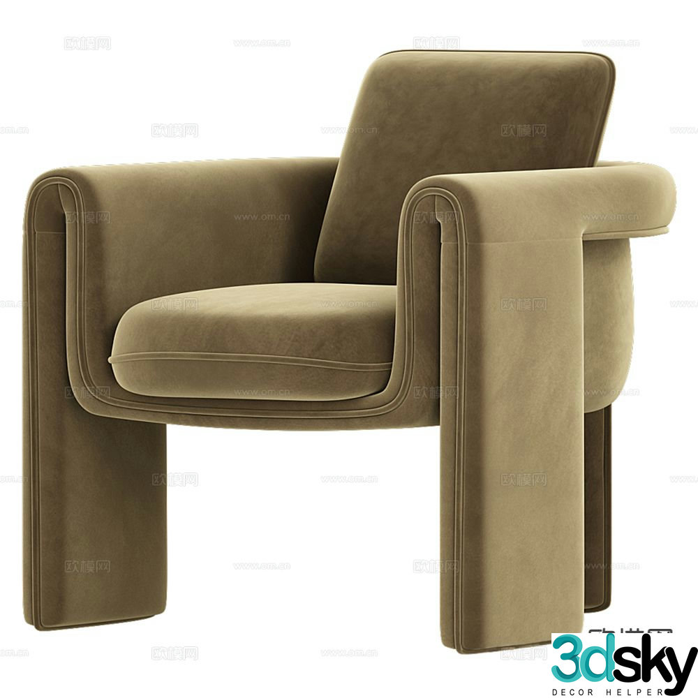 Modern chair leisure chair sofa chair 3d model