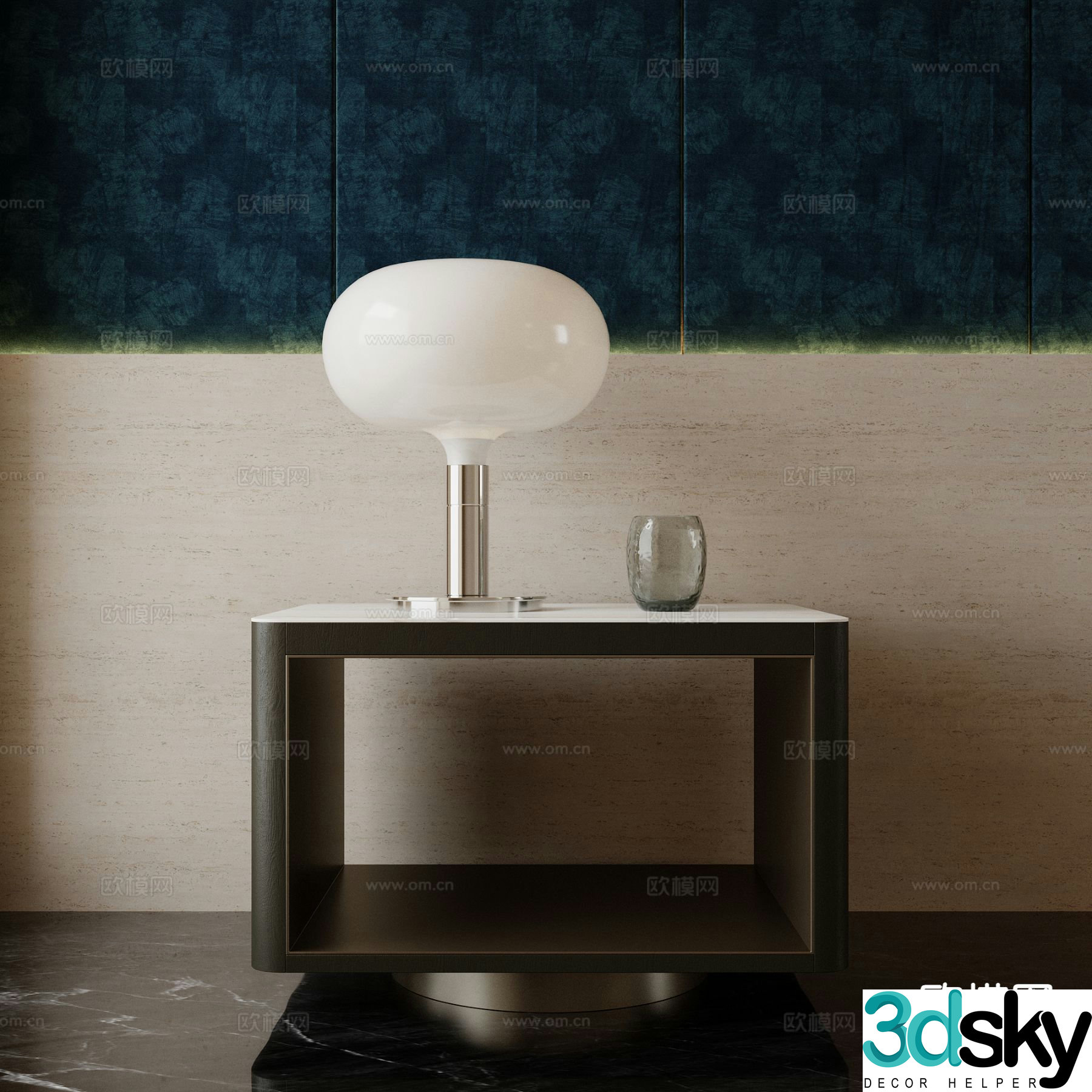 Modern bedside table 3d model