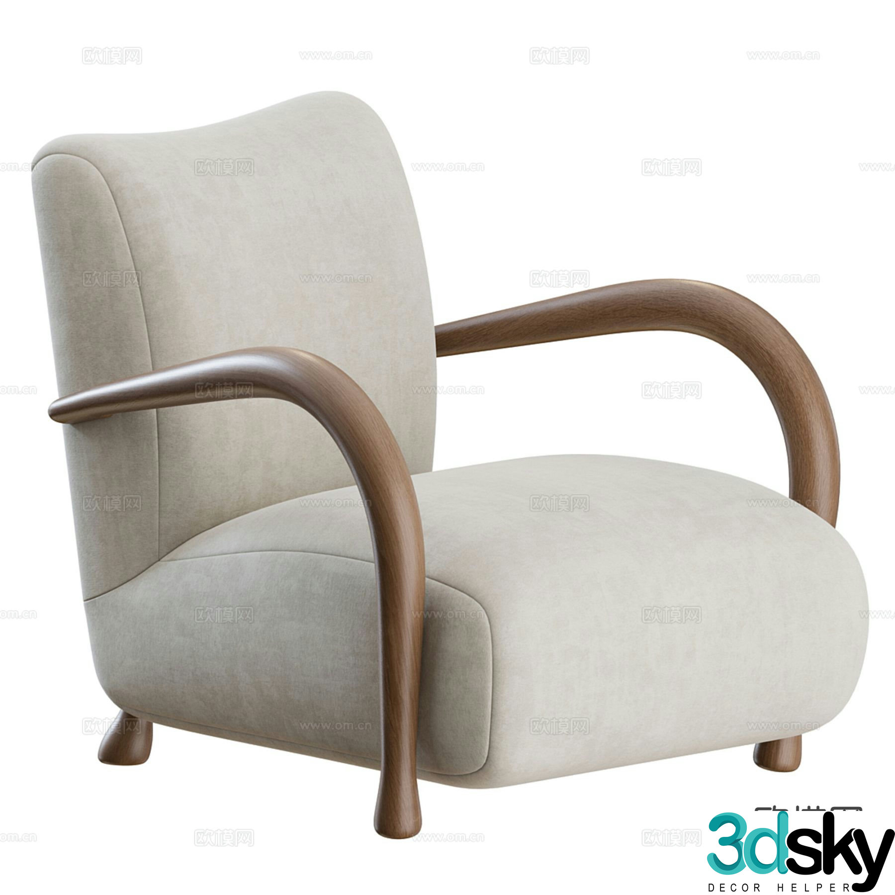 Simple leisure chair 3d model