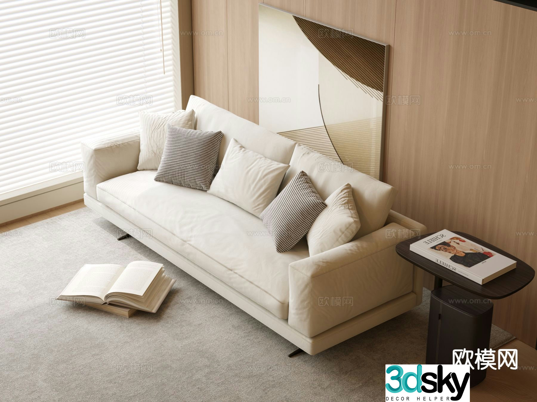 Modern love sofa 3d model