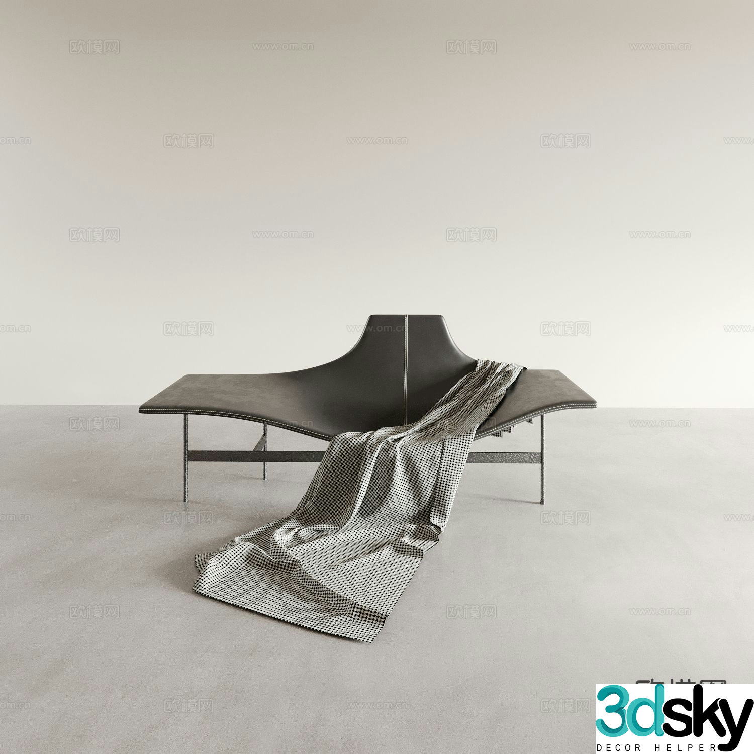 Modern chaise longue chaise longue 3D model