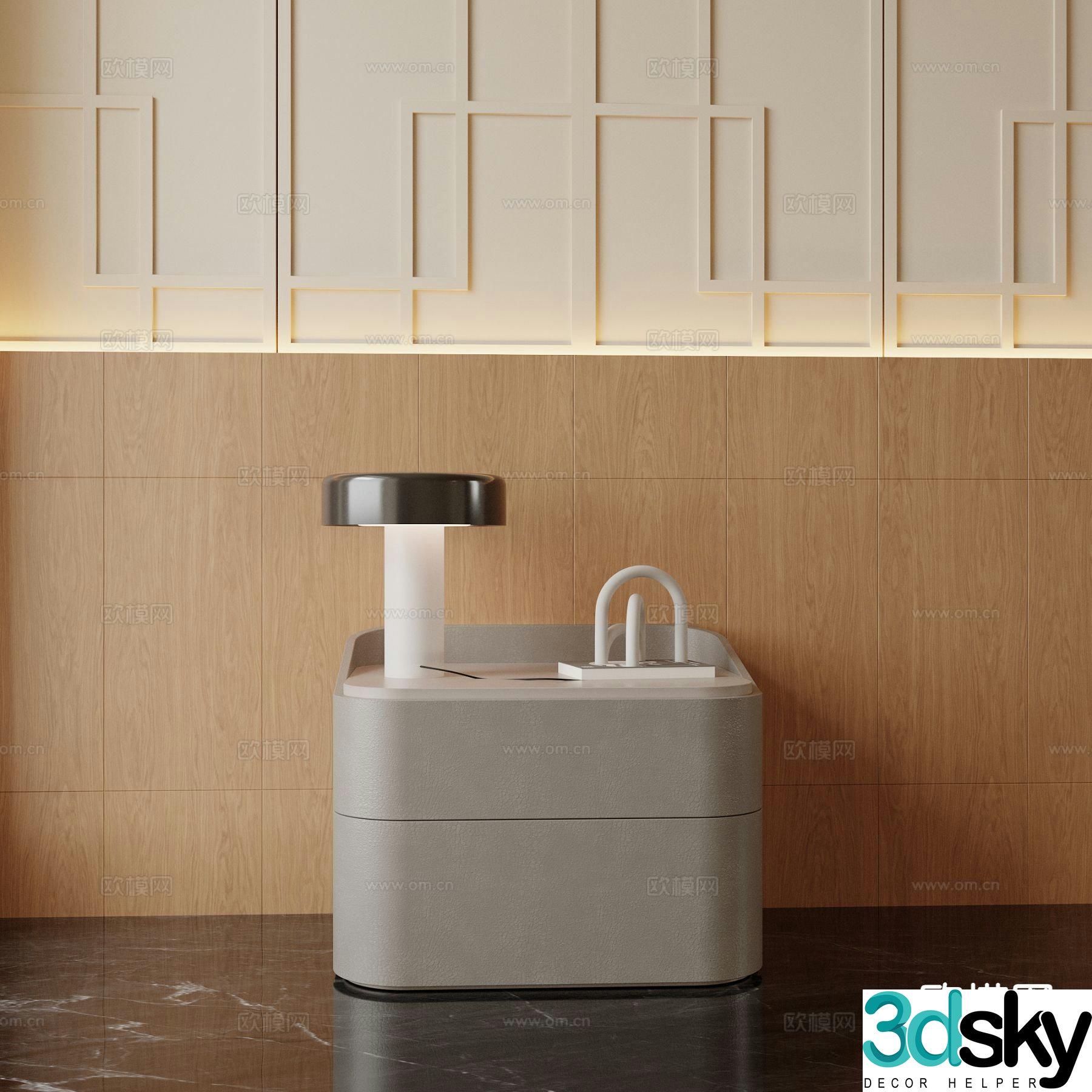 Modern bedside table 3d model
