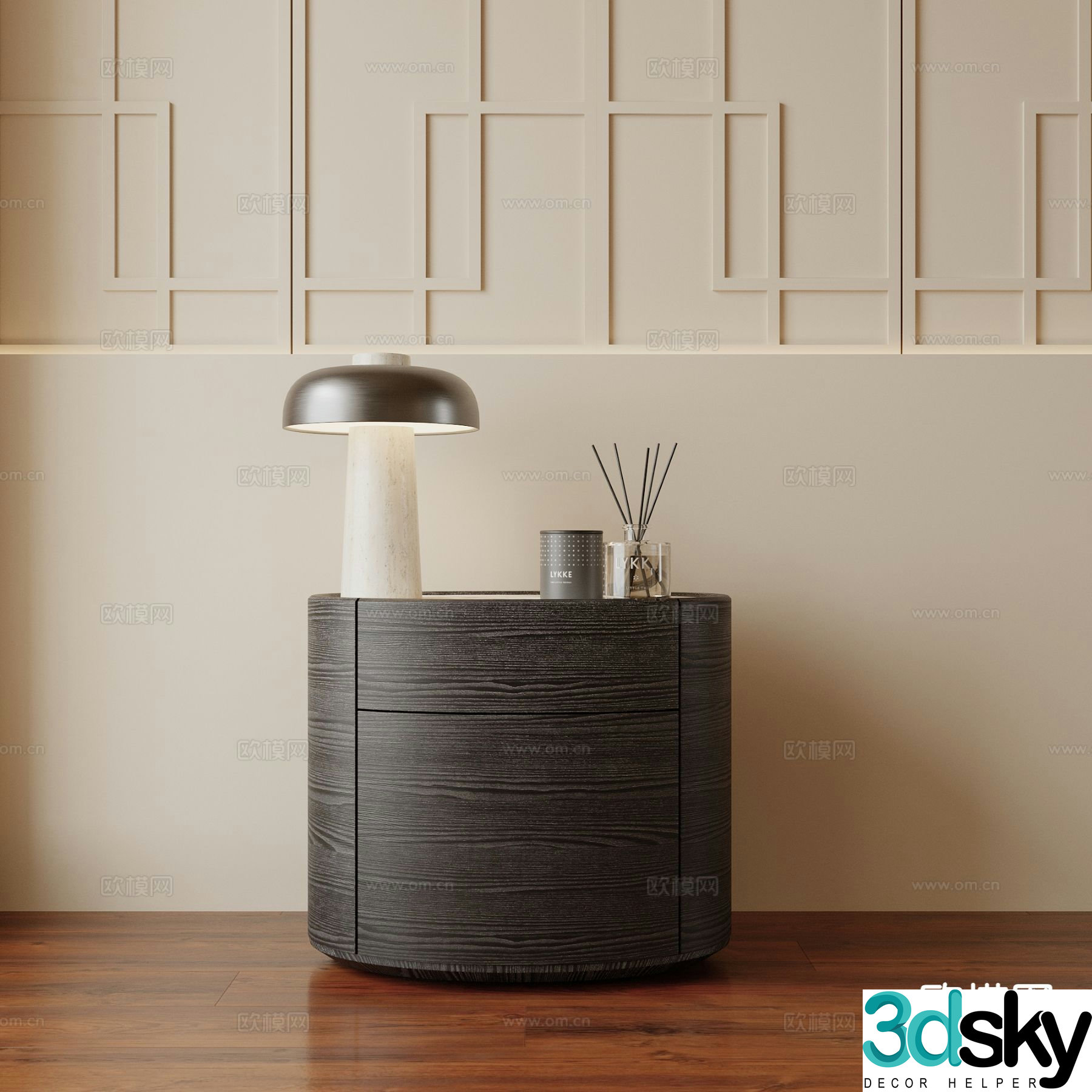 Modern bedside table 3d model