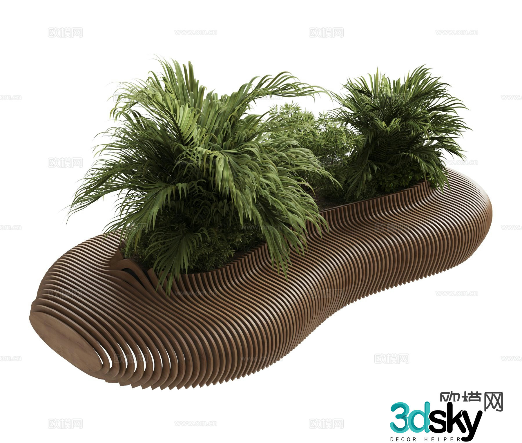 Modern outdoor seats Landscape seat 3d model