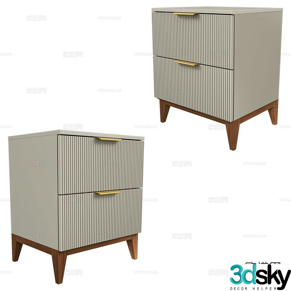 Mister modern bedside table 3d model