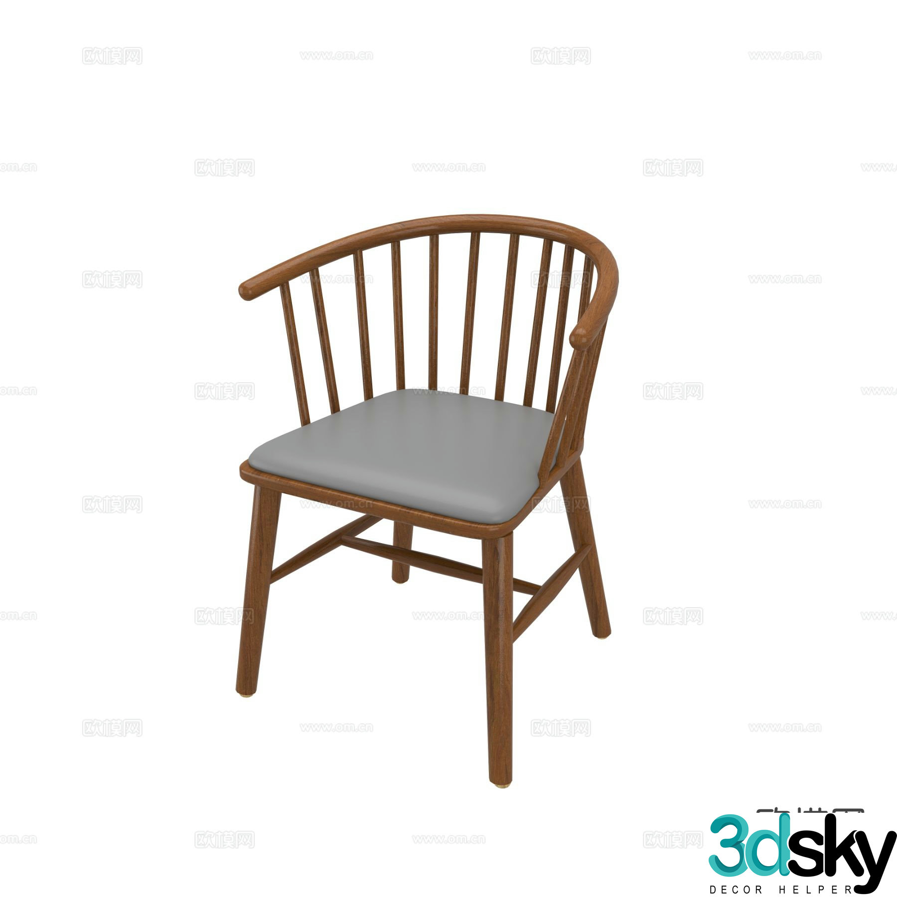 Modern chair dining chair 3d model