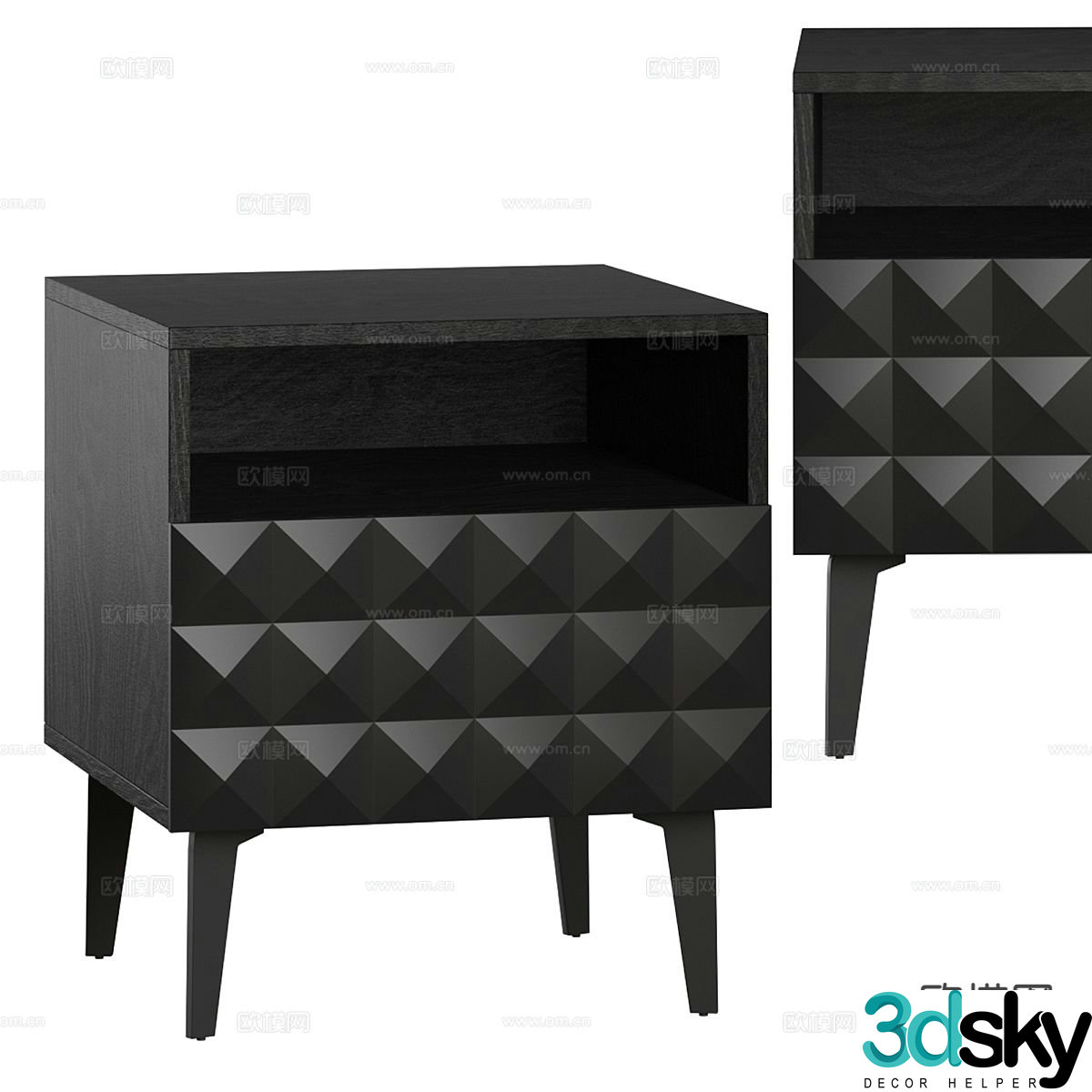 Modern bedside table 3d model