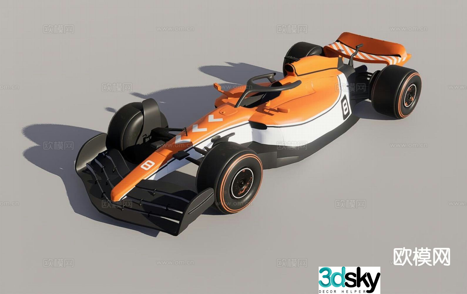 modern racing car 3d model