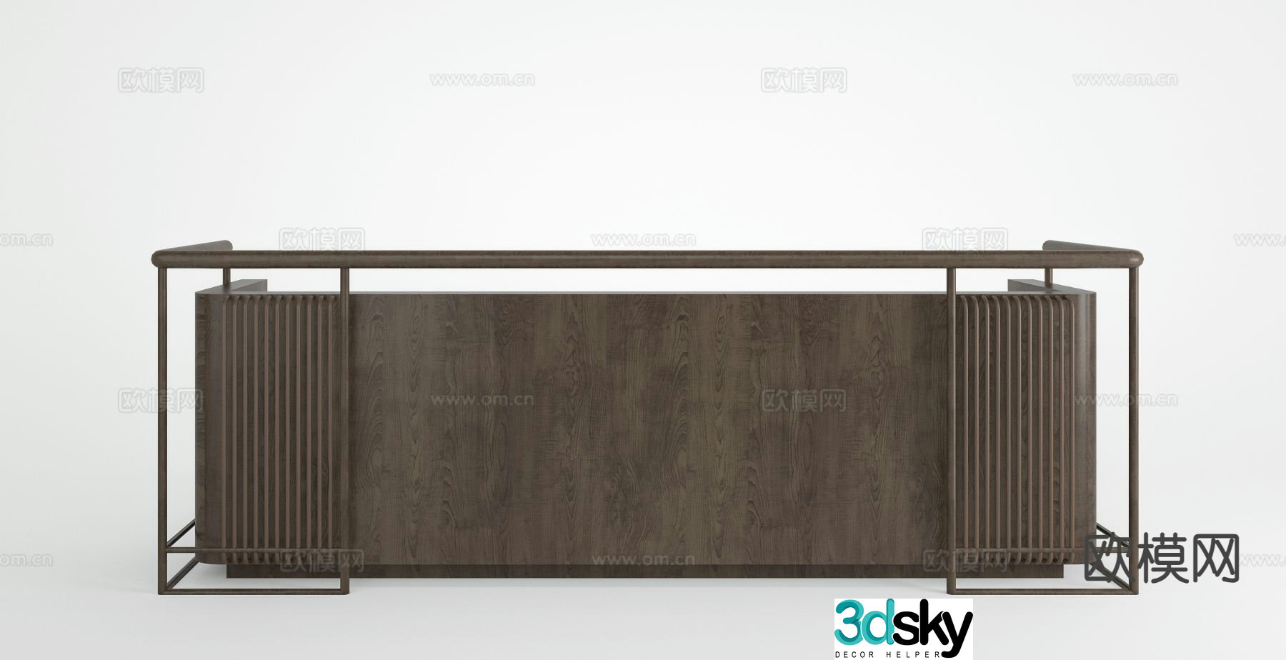 New Chinese style front desk reception desk 3d model