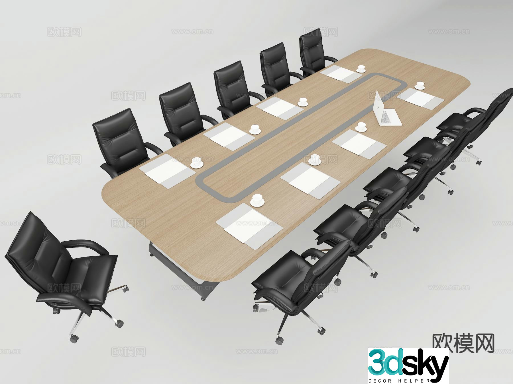 Modern conference table conference table 3d model