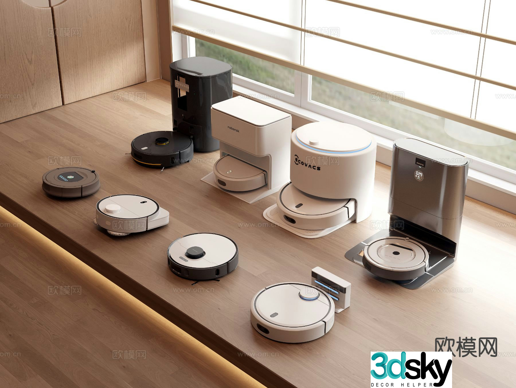 Intelligent sweeping robot 3D model