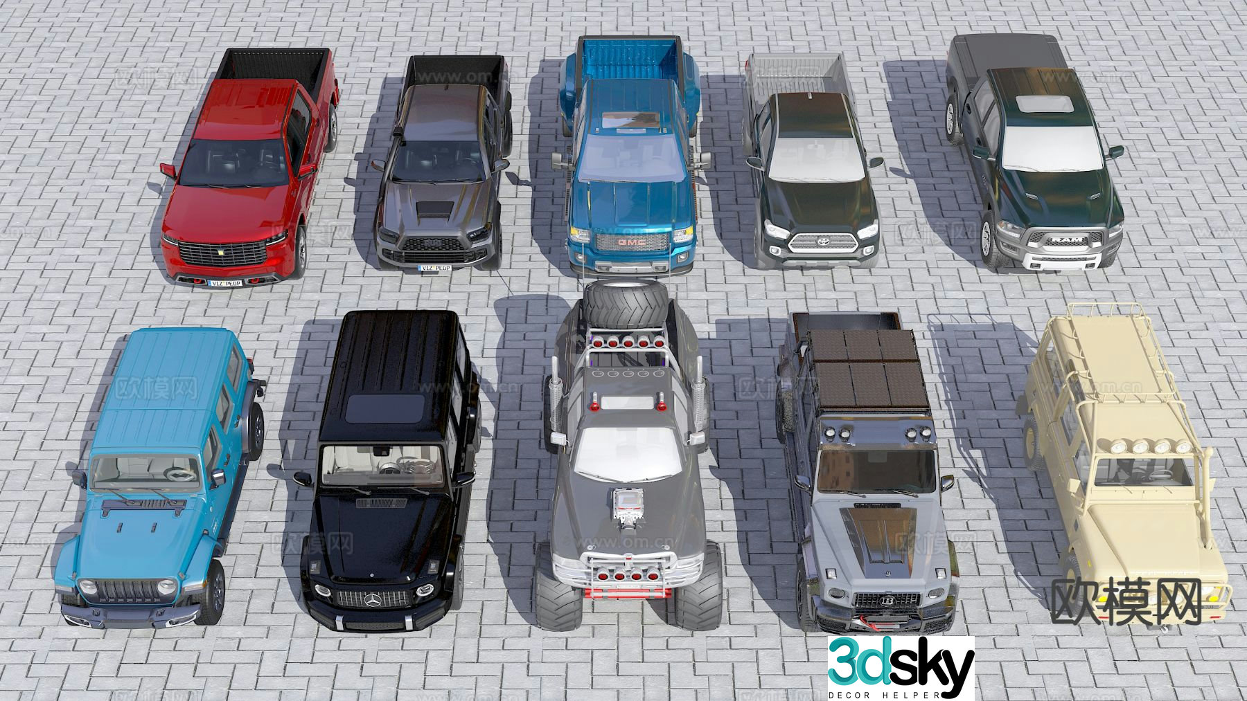modern car off road vehicle sedan 3d model