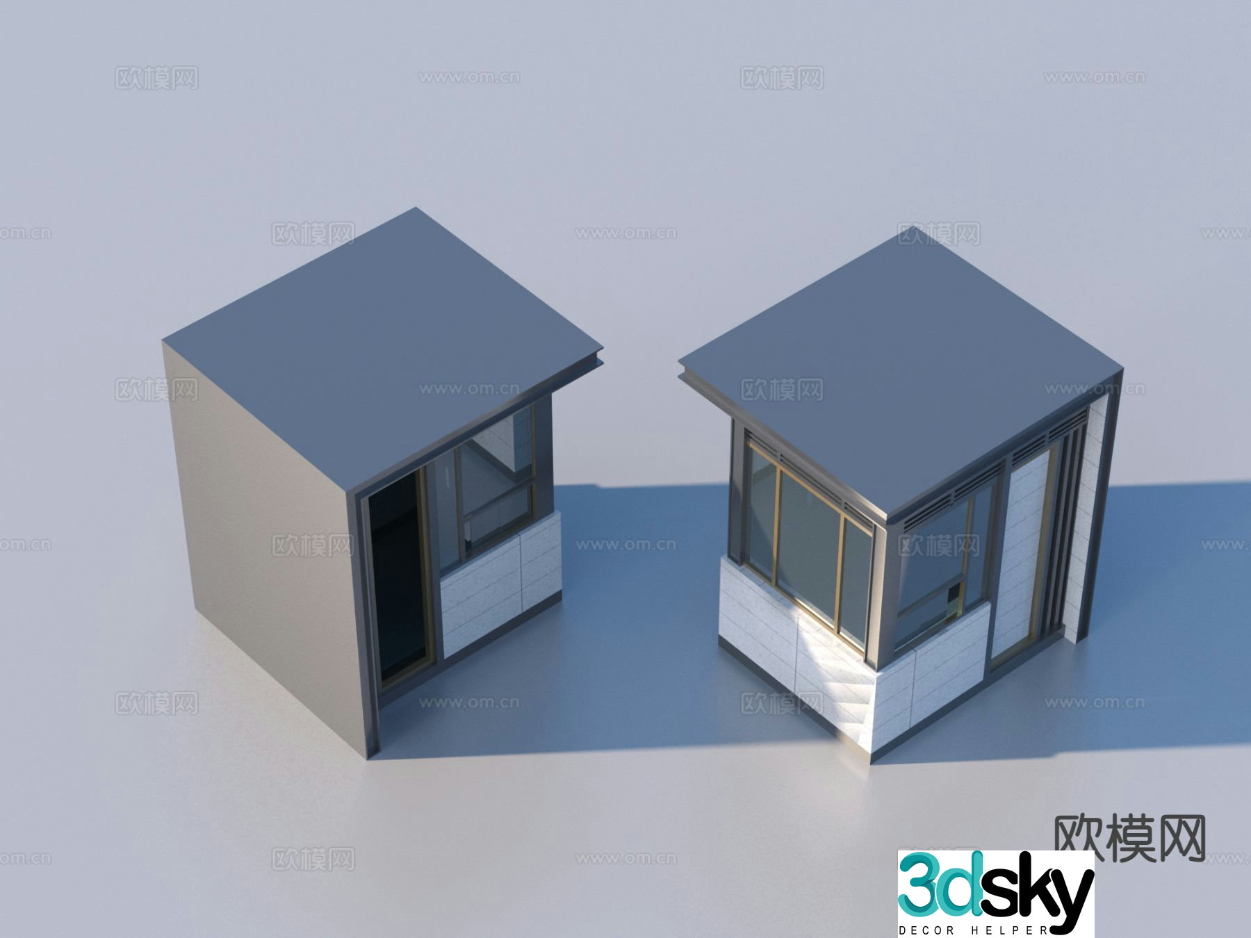 Guard booth, guard booth, security booth 3D model