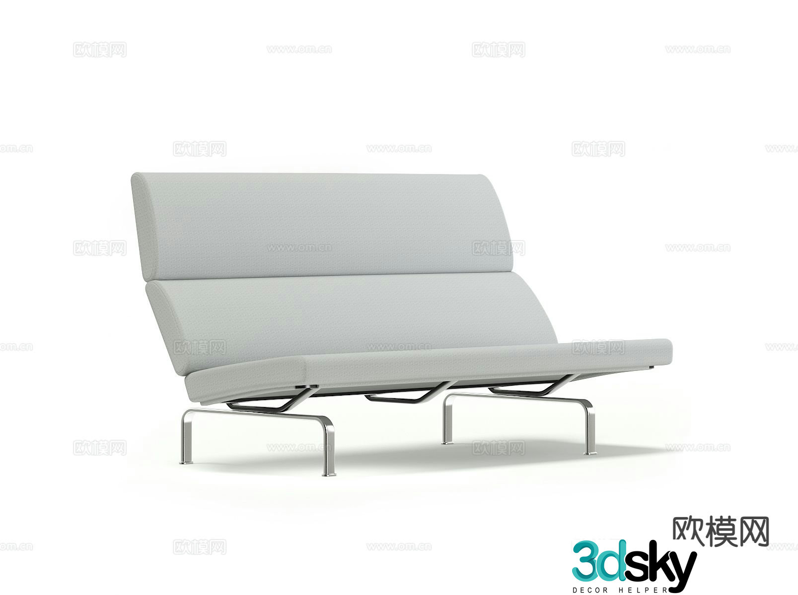 Office sofa double sofa 3d model