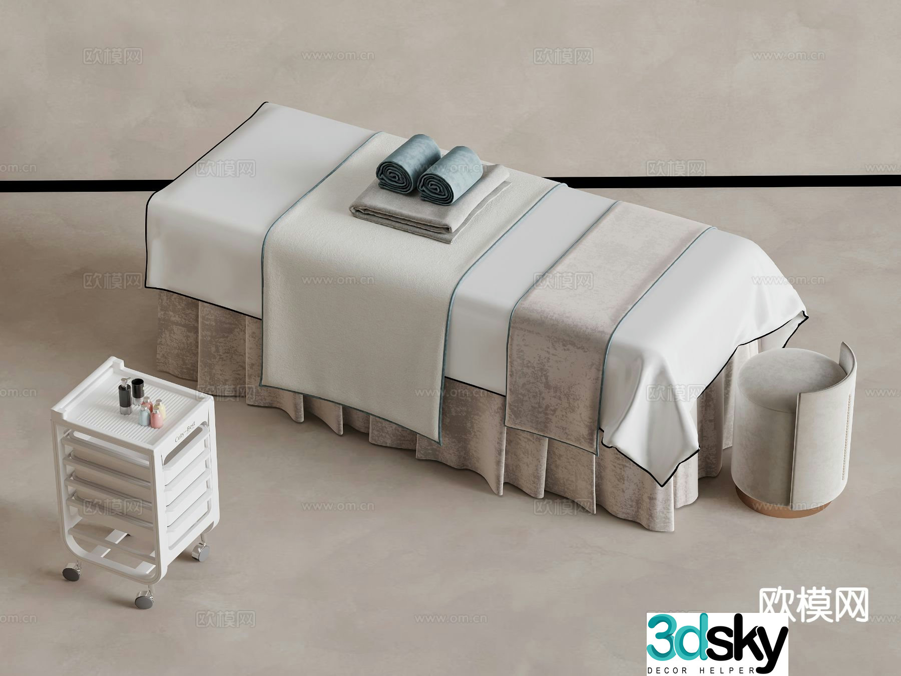 Modern massage table 3d model