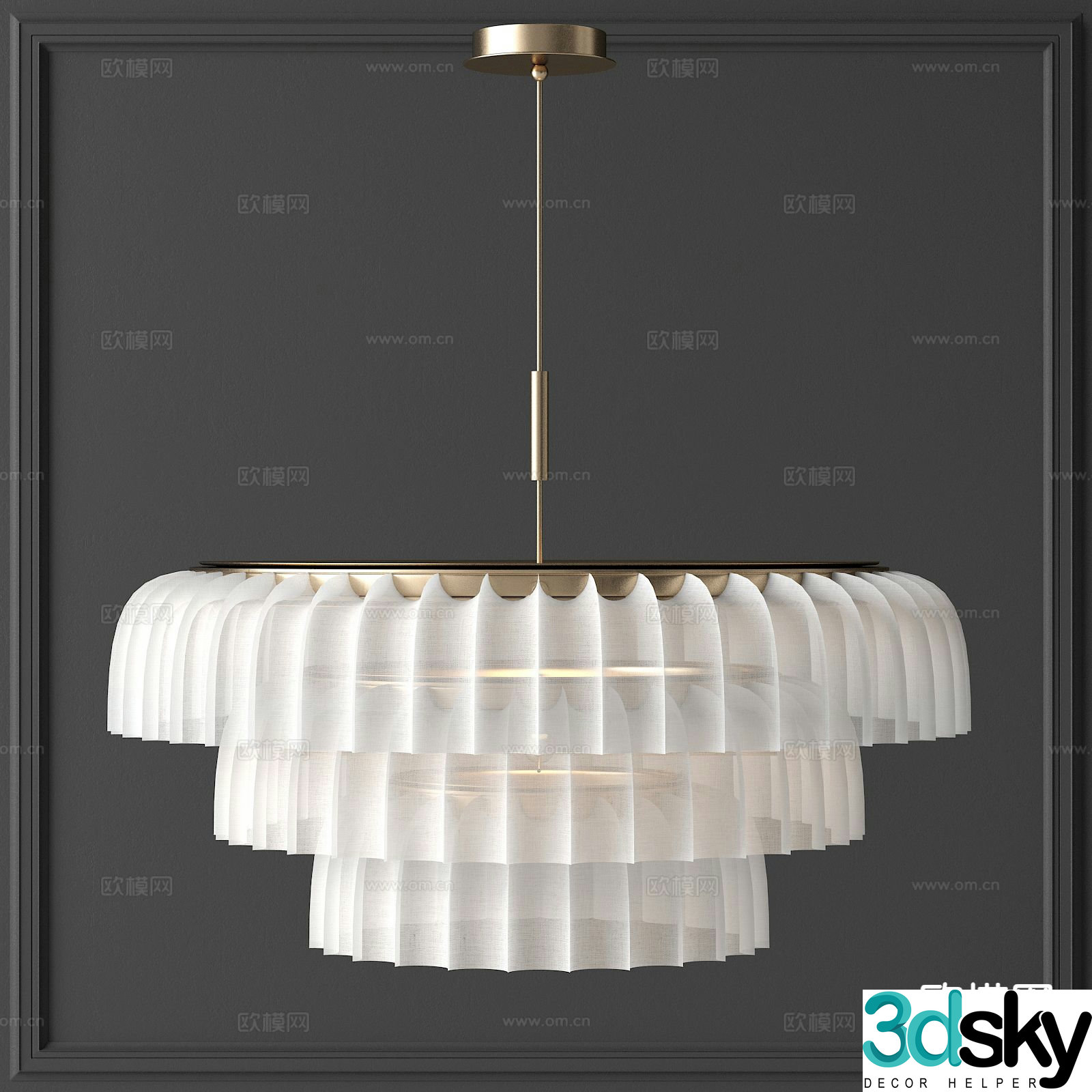 Light luxury chandeliers Art chandeliers 3d model