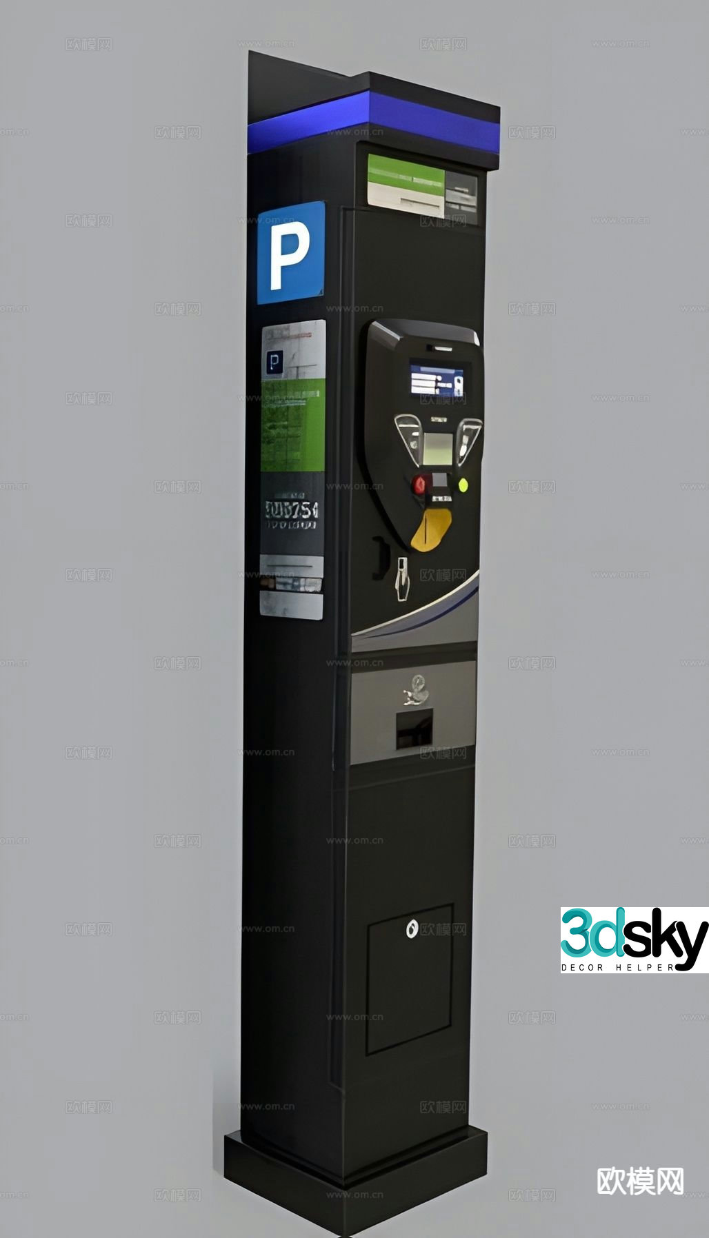 Parking fee table 3d model