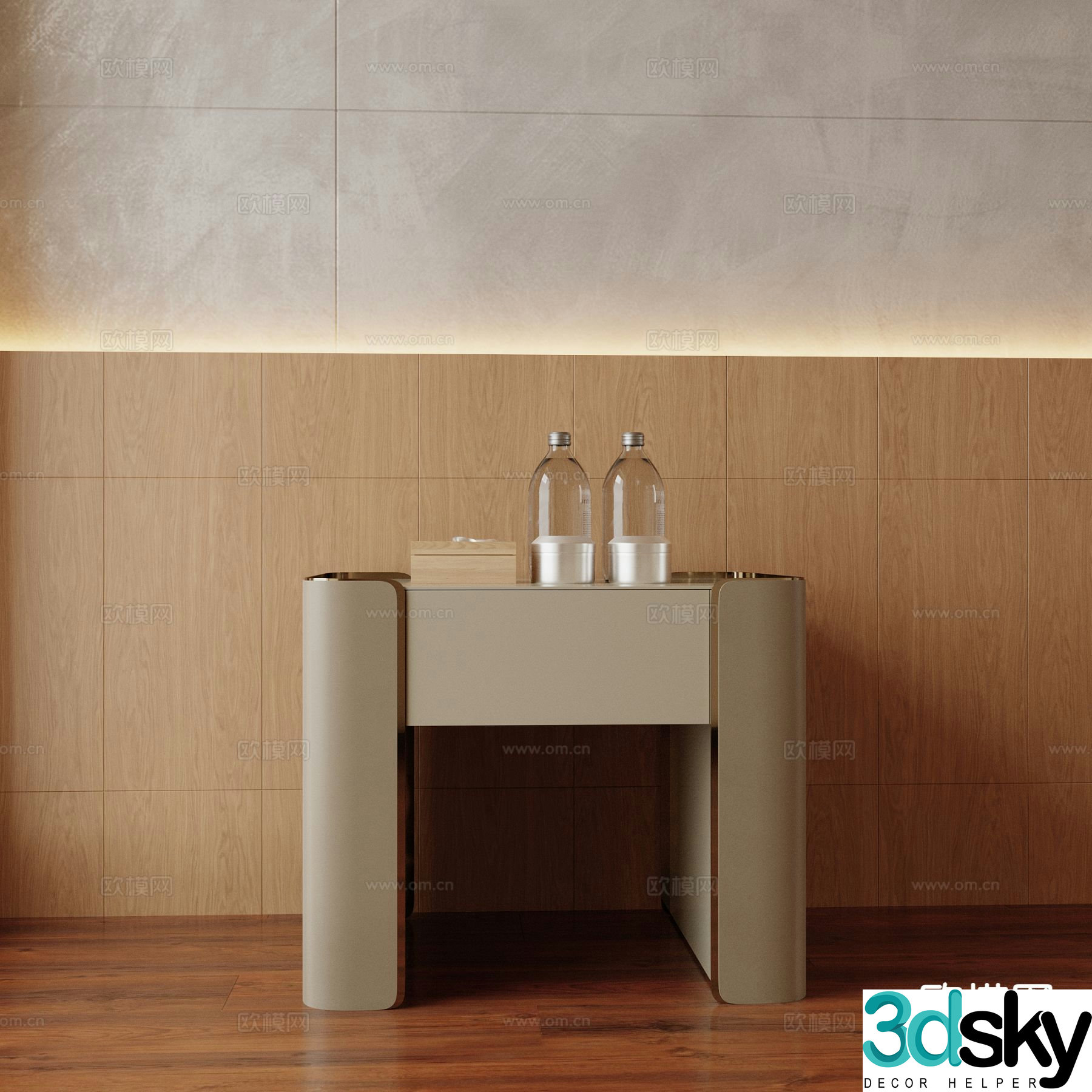 Modern bedside table 3d model