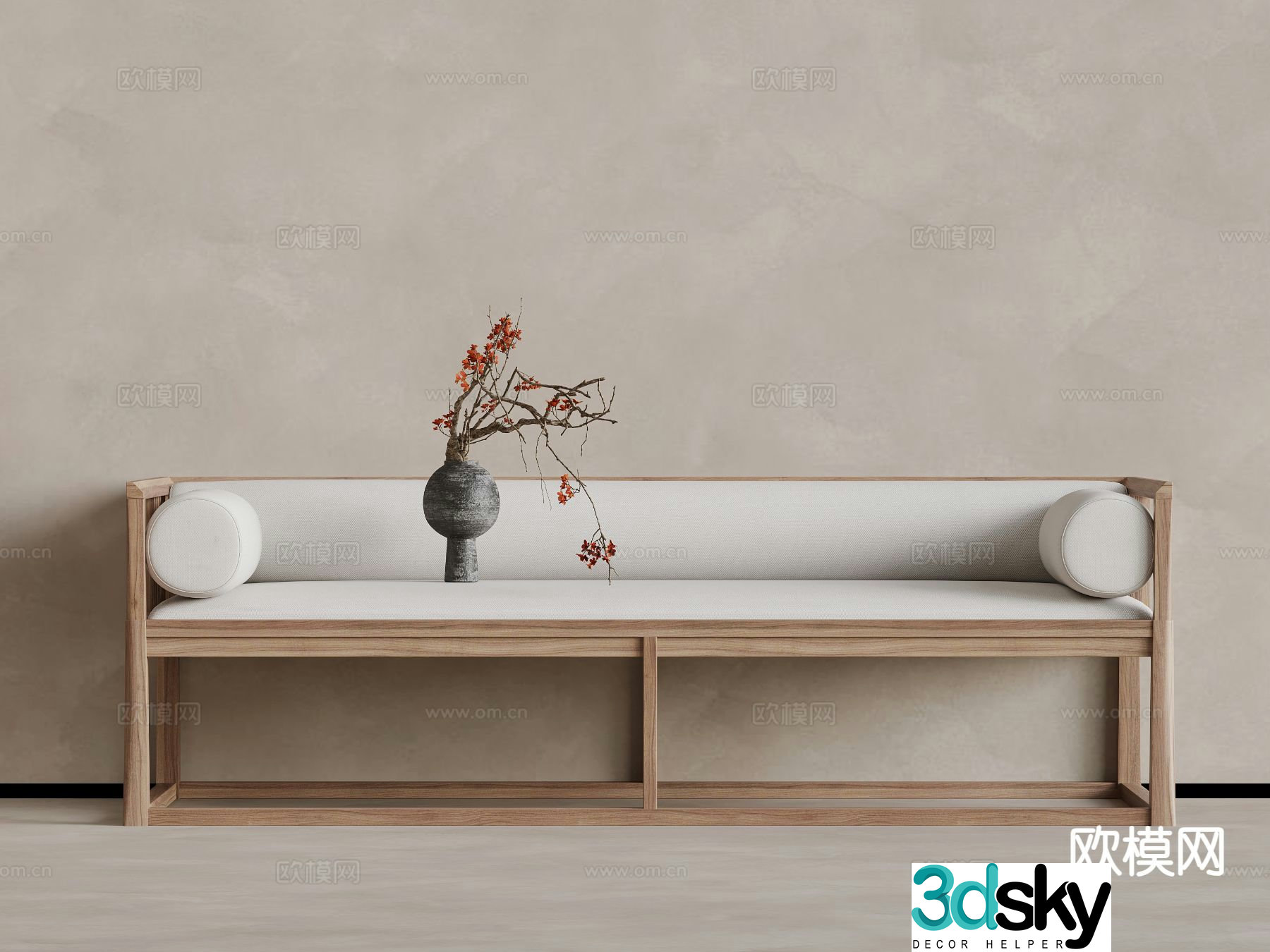 New Chinese style Arhat bed 3D model