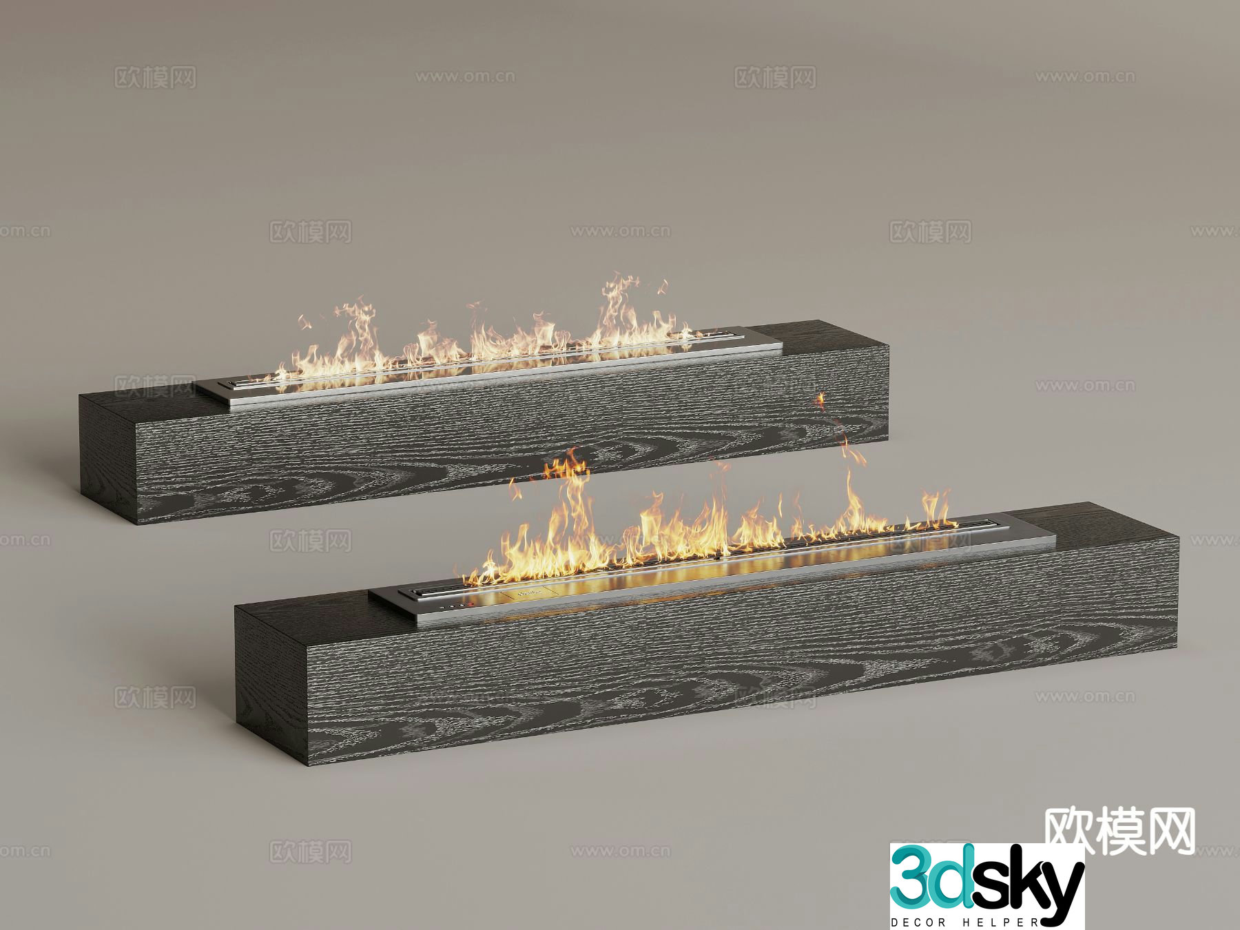 Modern fireplace 3d model
