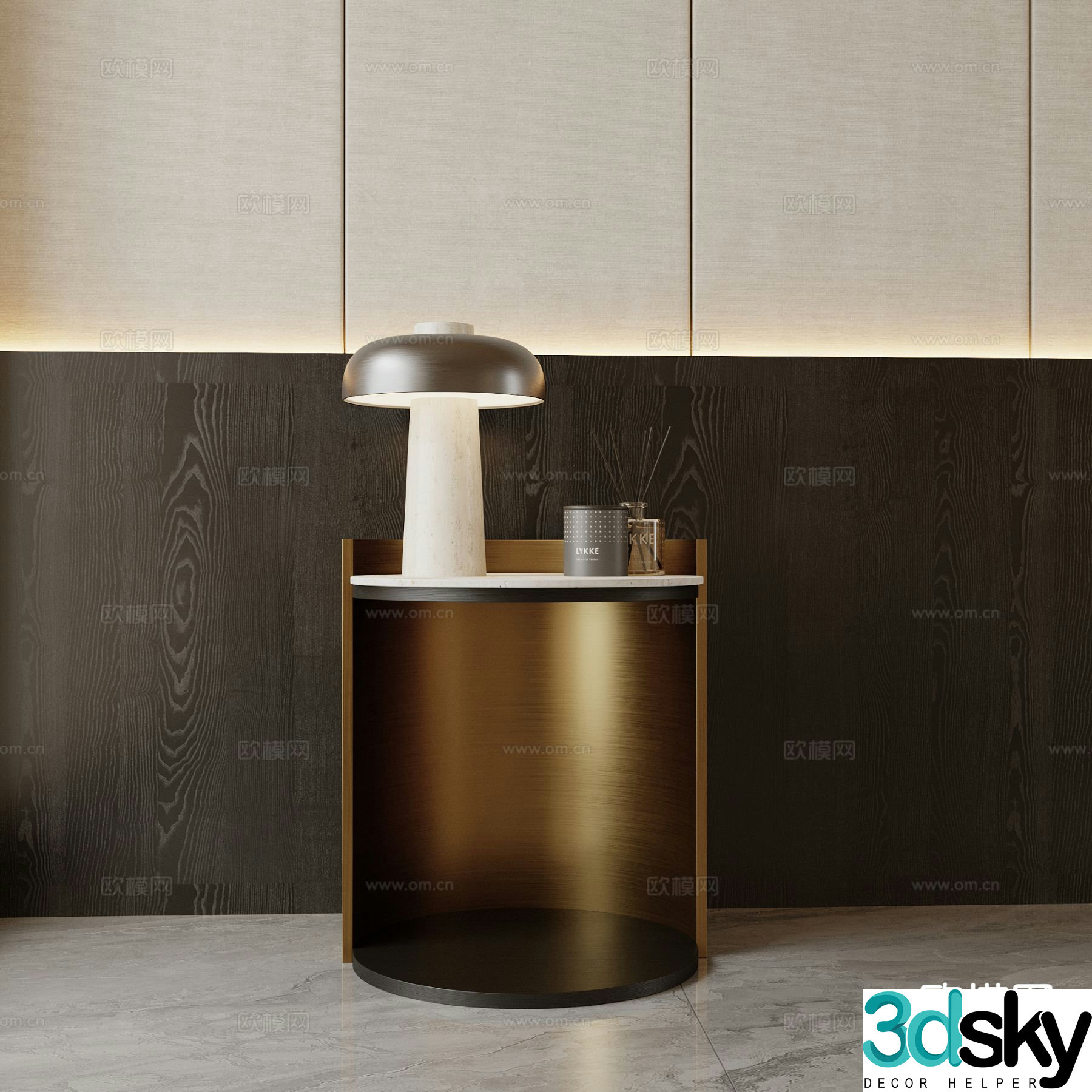 Modern bedside table 3d model