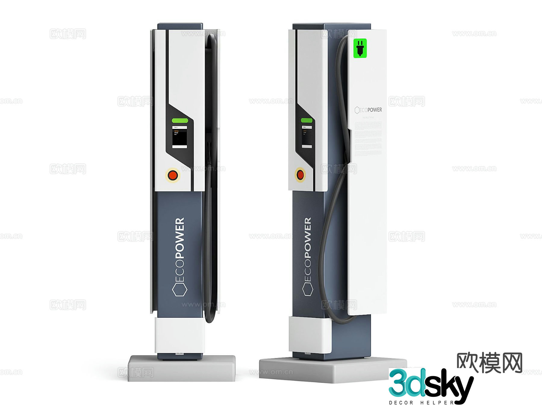 Charging pile new energy 3d model
