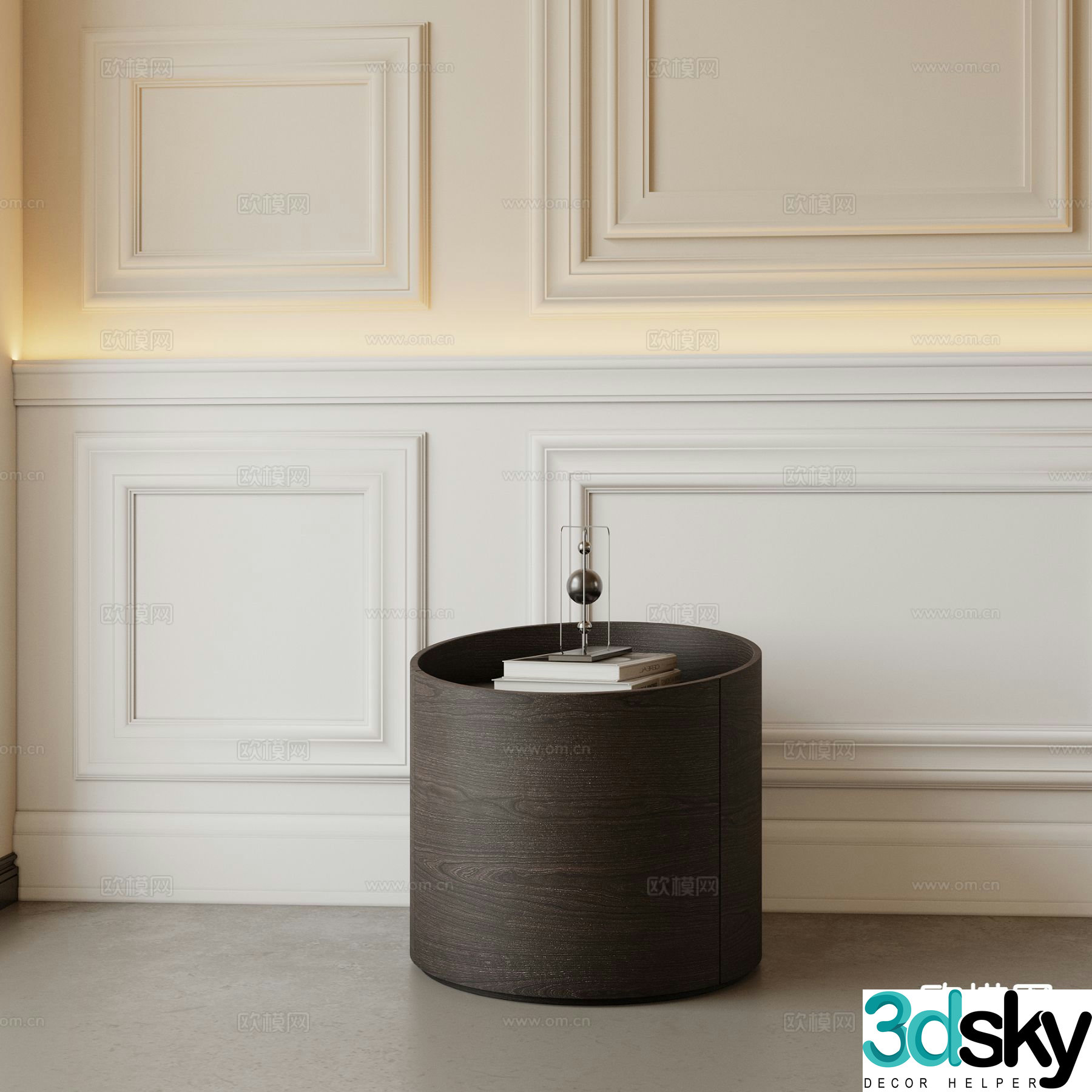 Modern bedside table 3d model