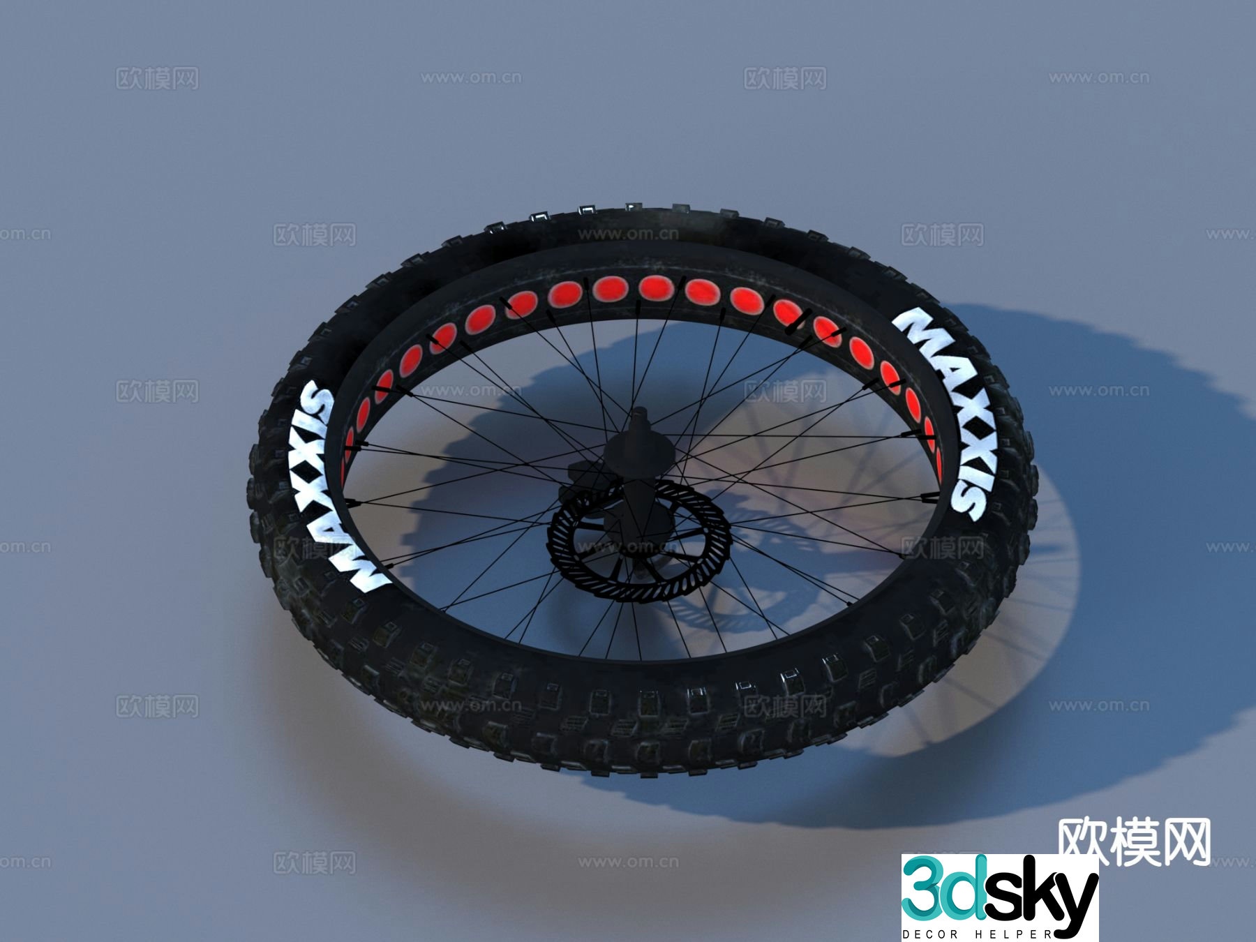 wheel hub wheel bicycle tire 3d model