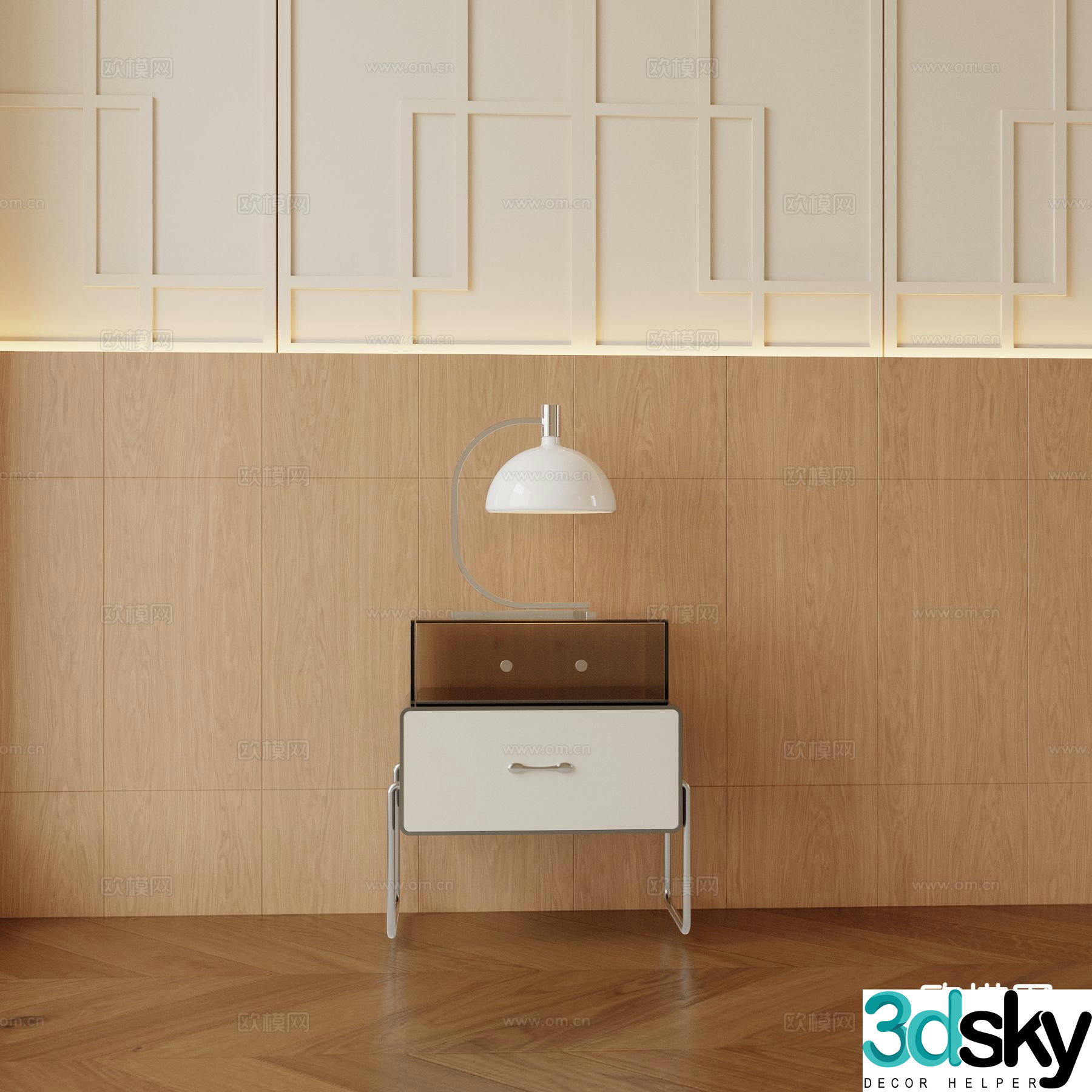 Modern bedside table 3d model