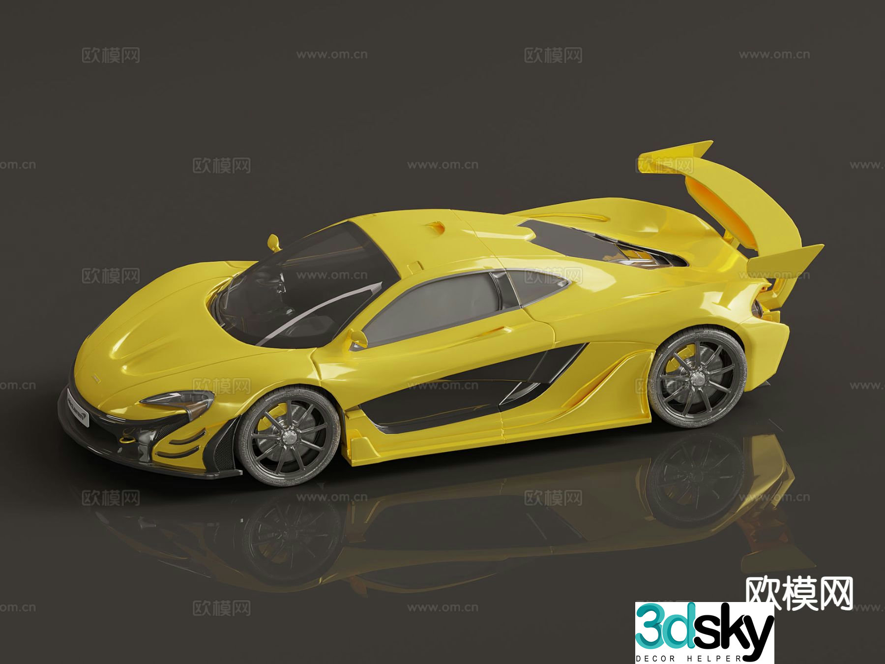 modern car sports car 3d model