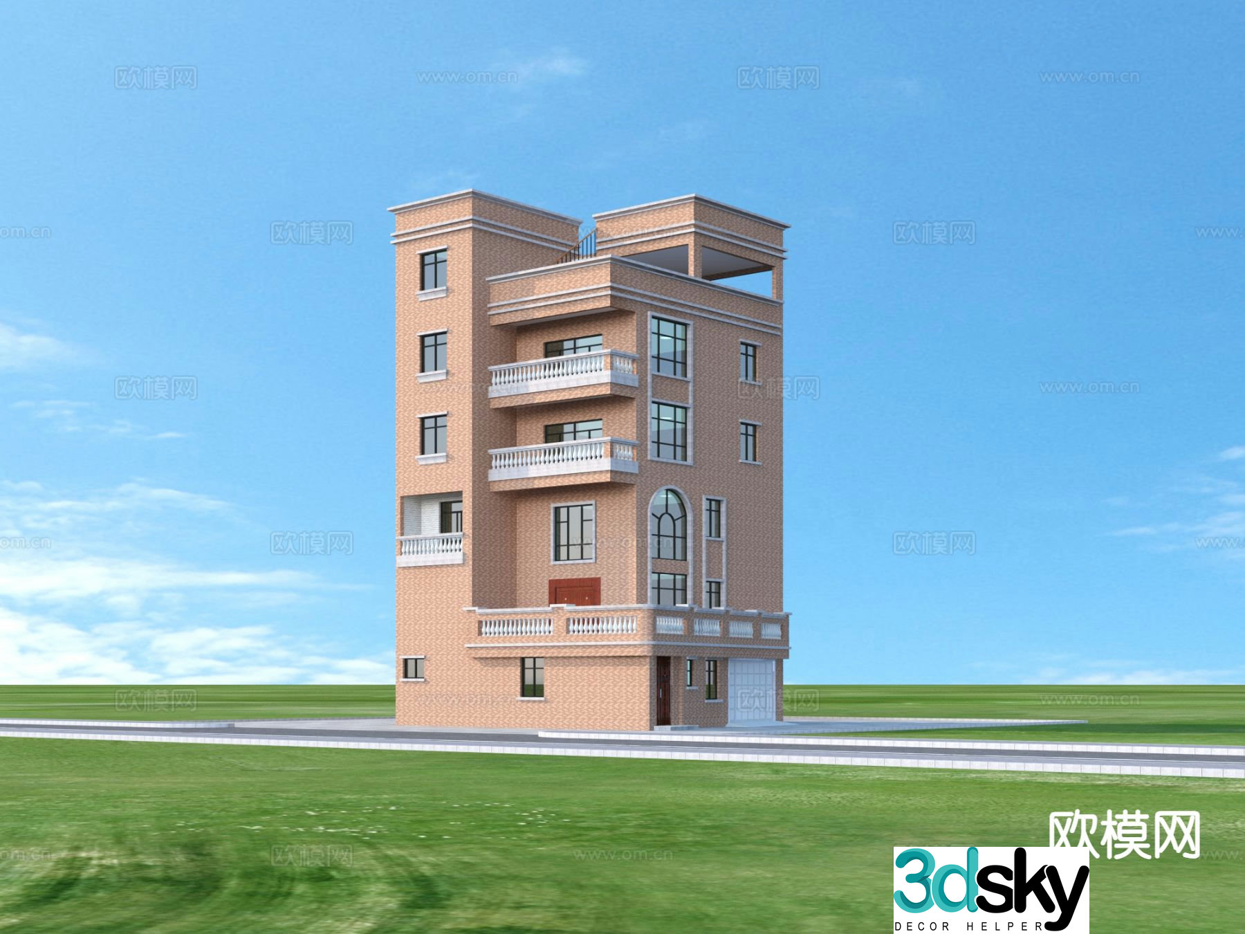 Private houses Private houses Residential building exterior 3D model