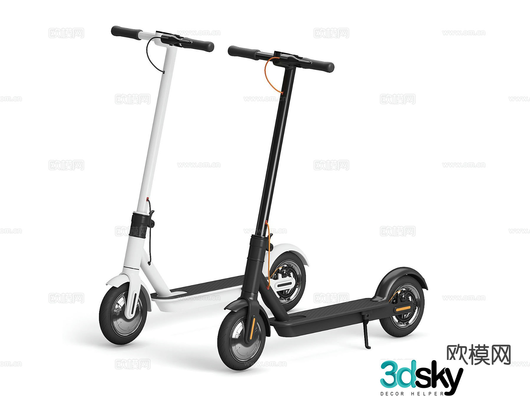 Modern scooter 3d model