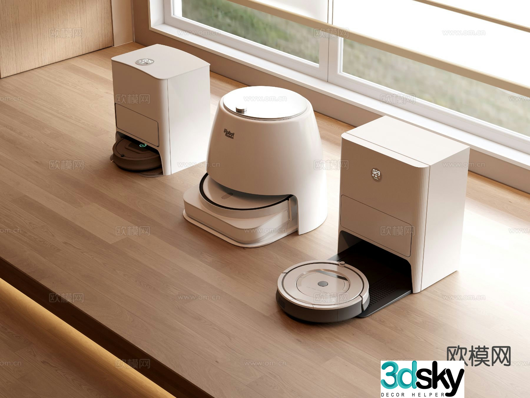 Intelligent sweeping robot 3D model