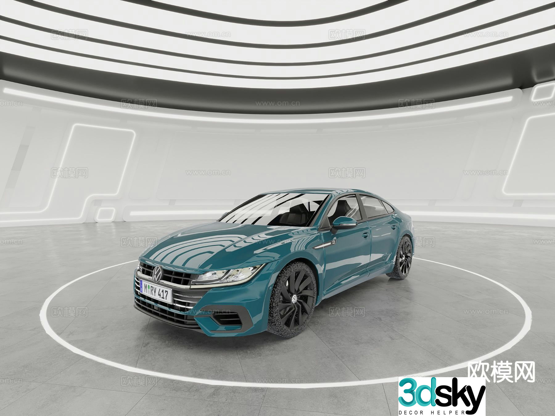 modern car sedan 3d model