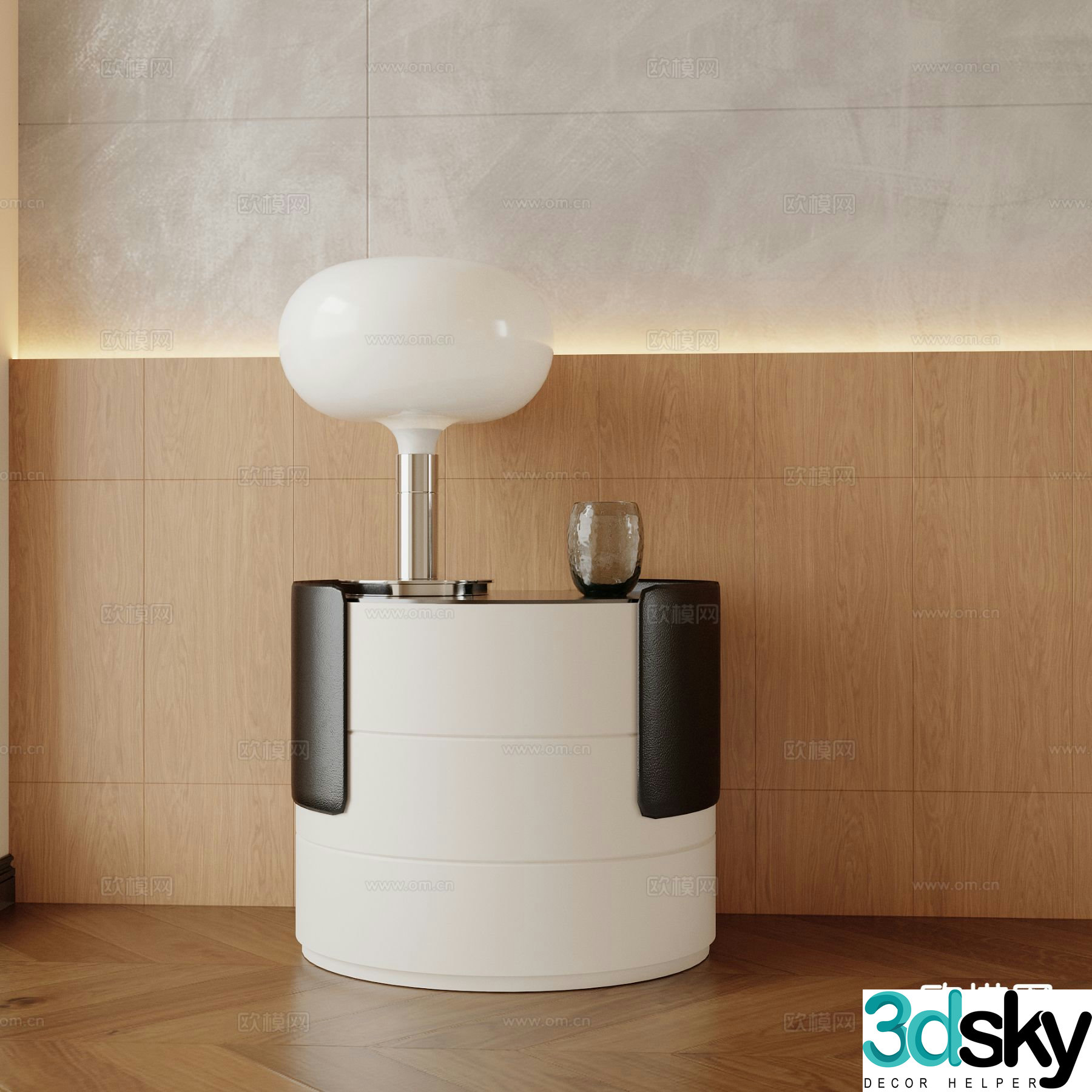 Modern bedside table 3d model