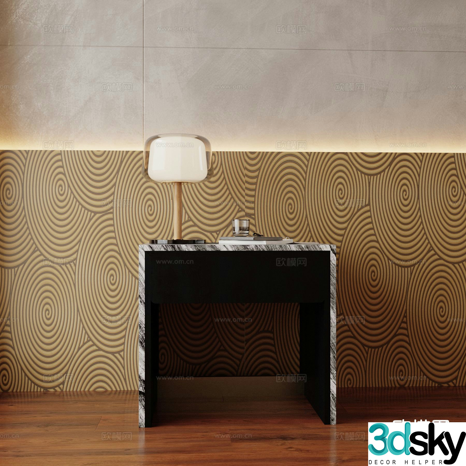Modern bedside table 3d model