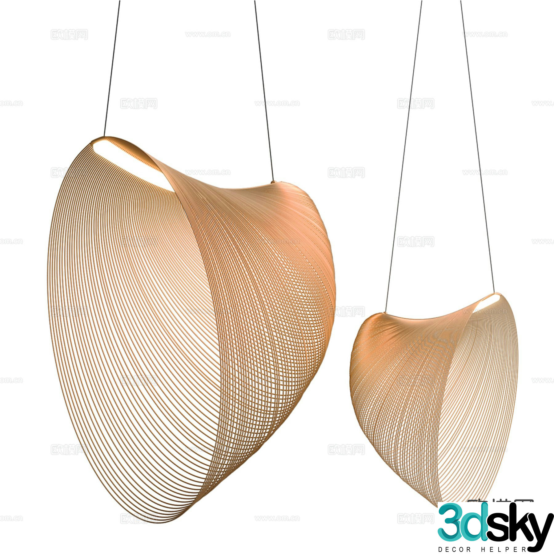 LUCEPLAN chandelier ripple lamp 3d model