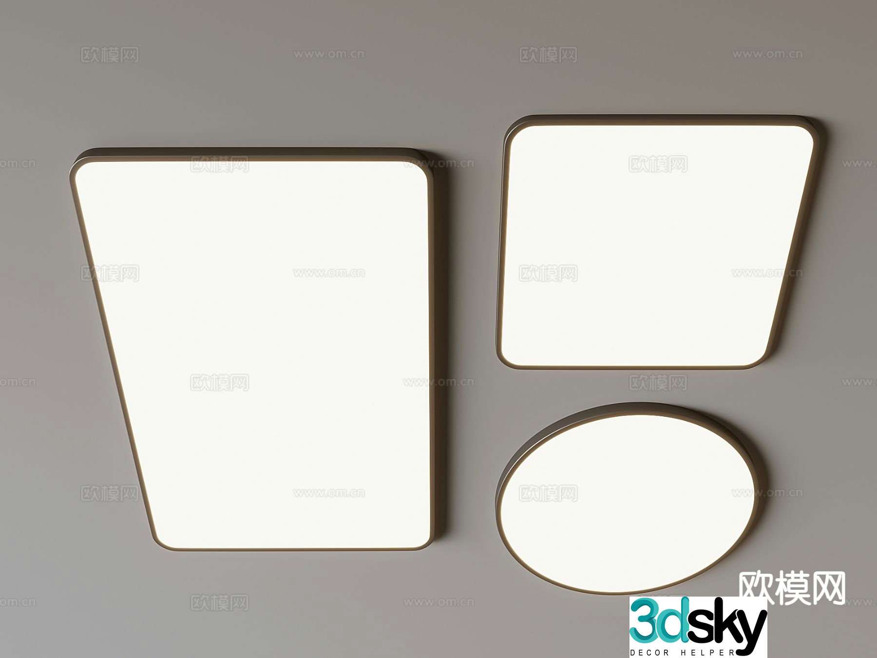 Simple ceiling lamp 3d model