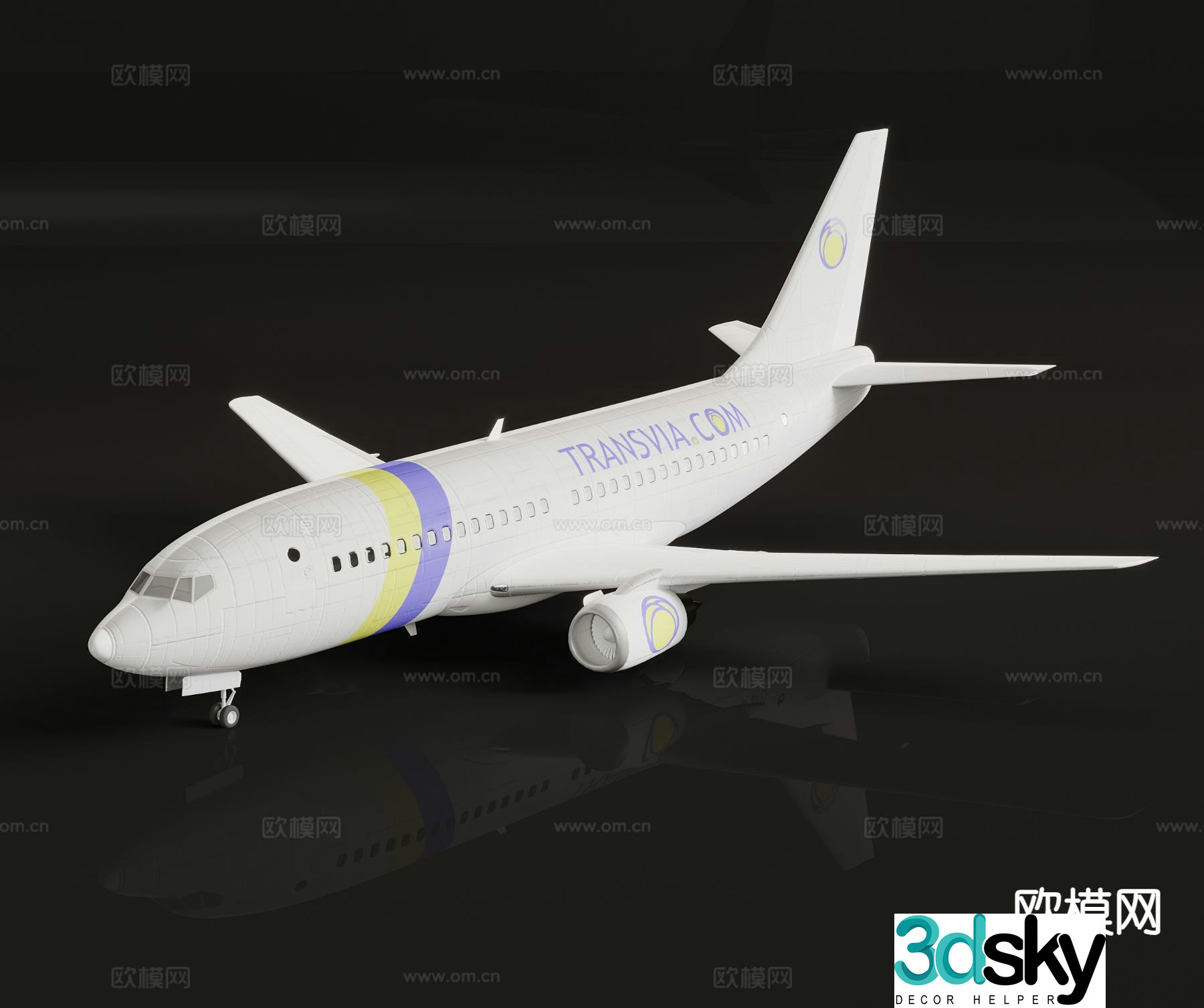 Passenger aircraft aircraft 3d model