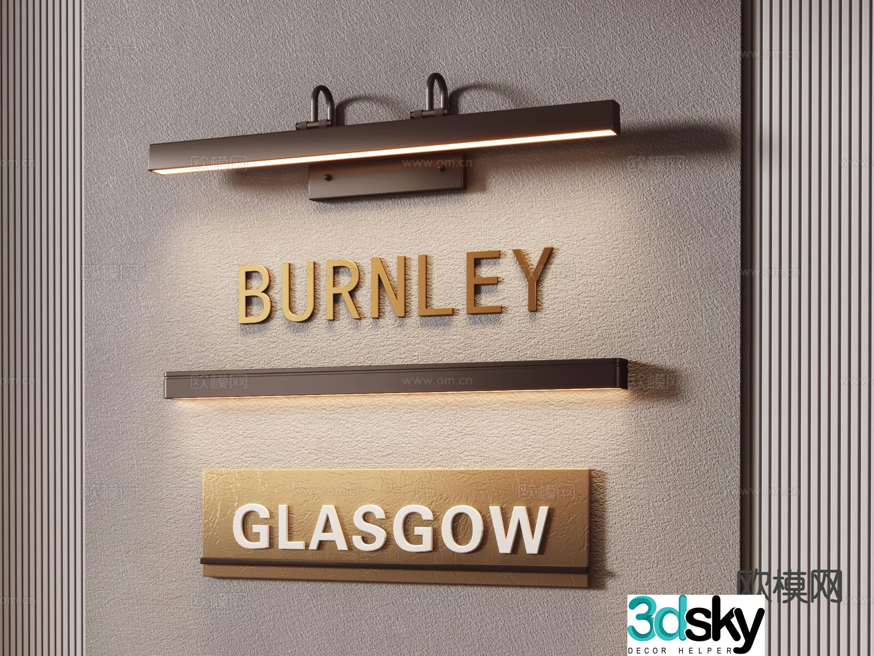Modern outdoor wall light 3d model