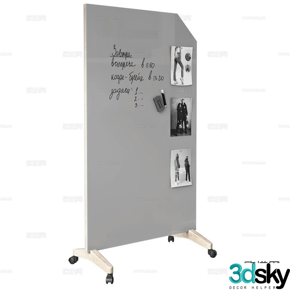 ASKELL mobile blackboard whiteboard 3D model