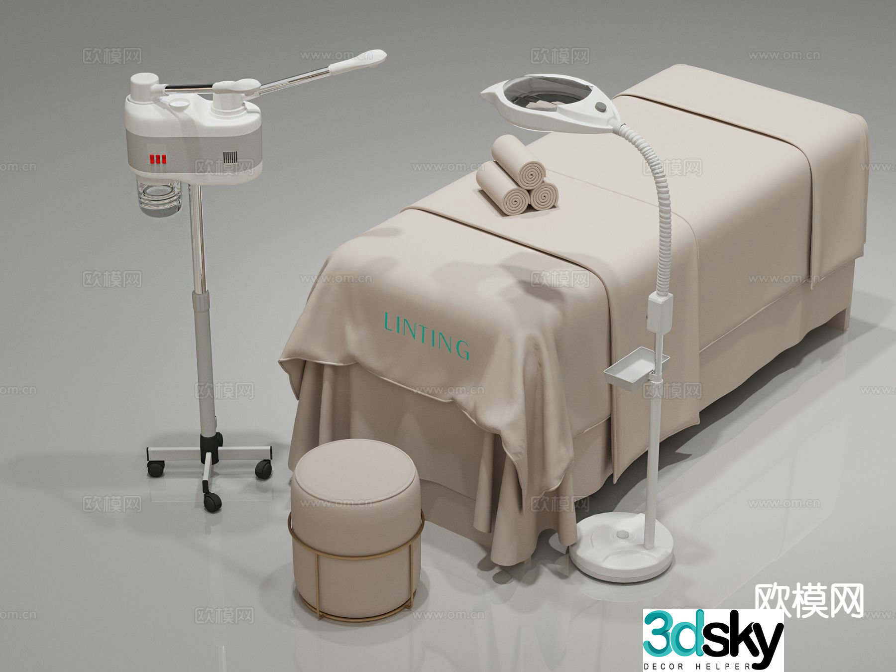 Beauty bed massage bed spray machine 3d model