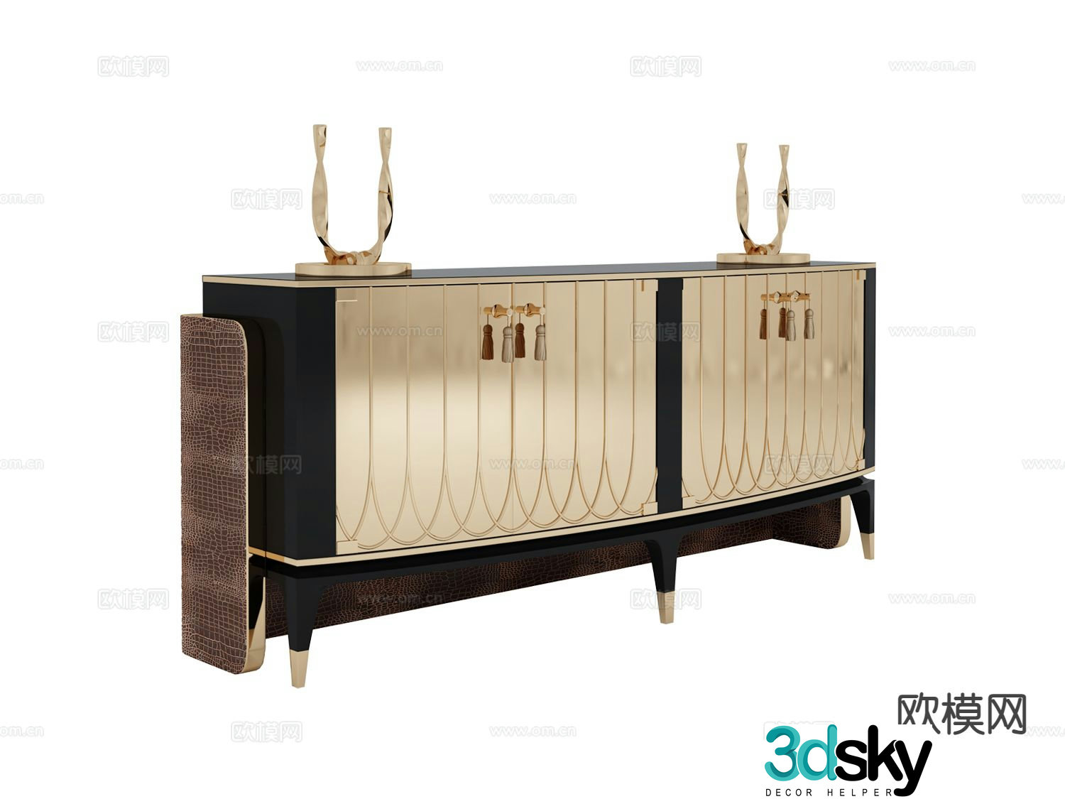 visionnaire light luxury sideboard 3D model