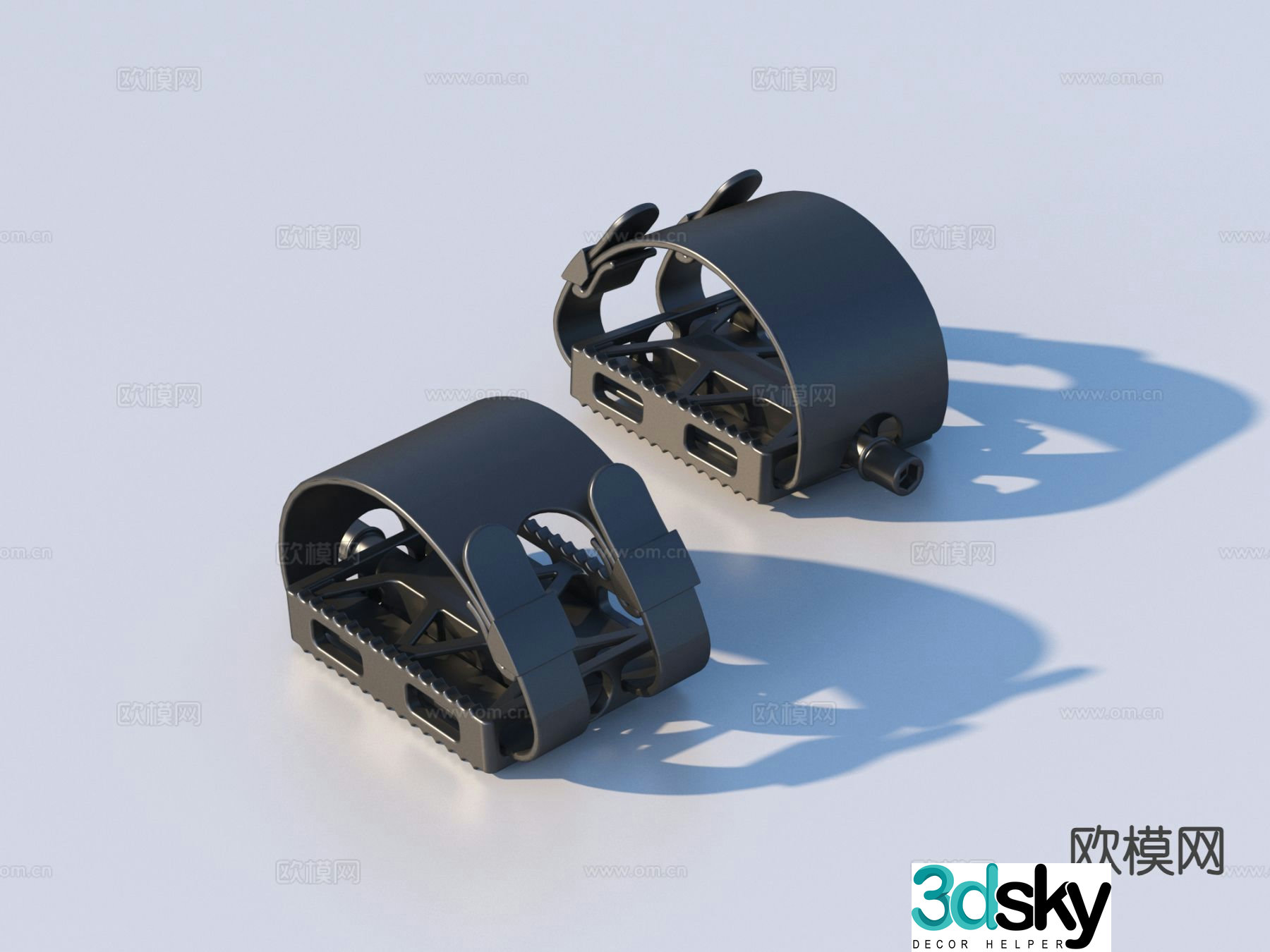 Simple hardware parts 3d model